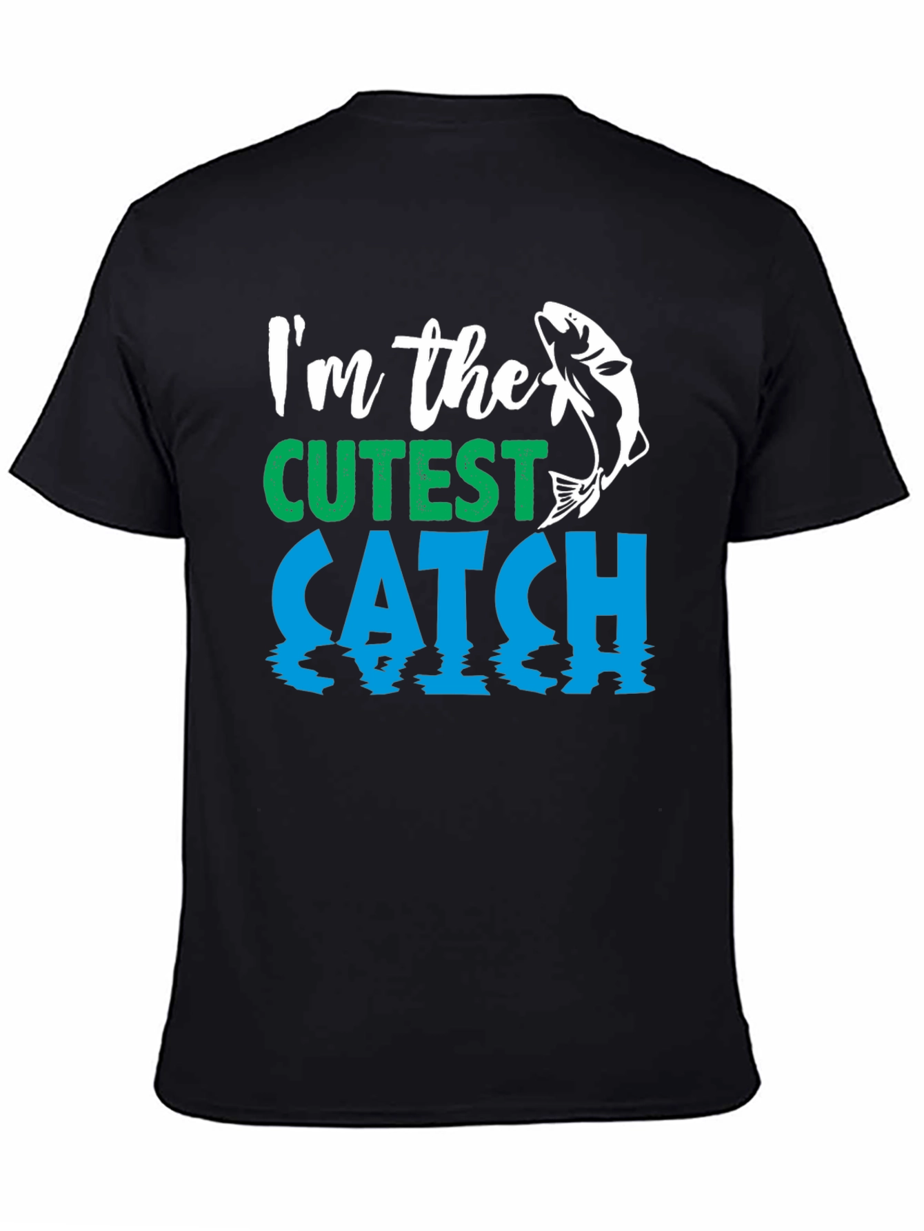 Black Cutest Catch Fishing T-Shirt - Mens view 4