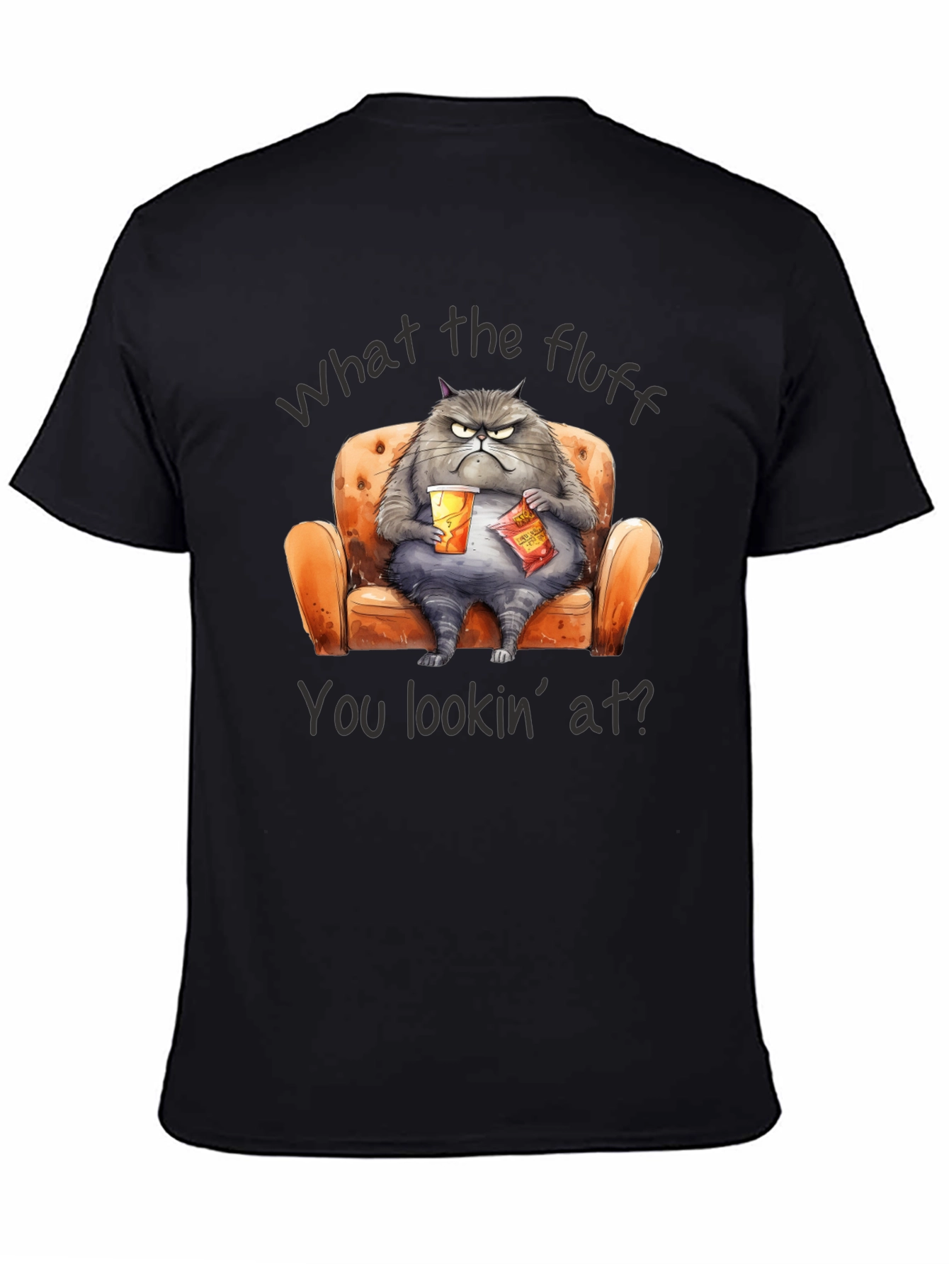 Funny Grumpy Cat T-Shirt - What the Fluff? - 4