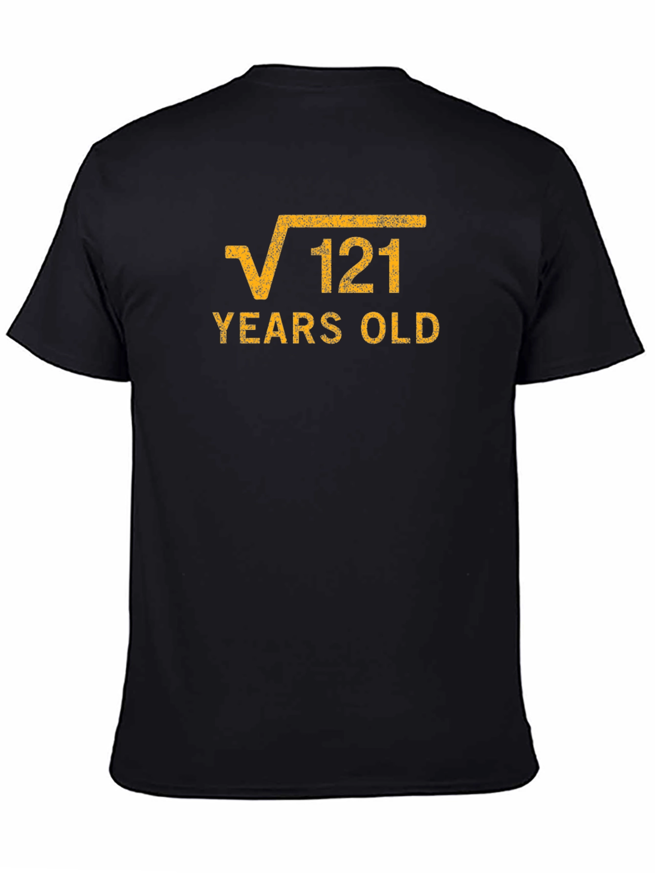 Black Funny 11th Birthday T-Shirt: Square Root of 121 Years Old view 4