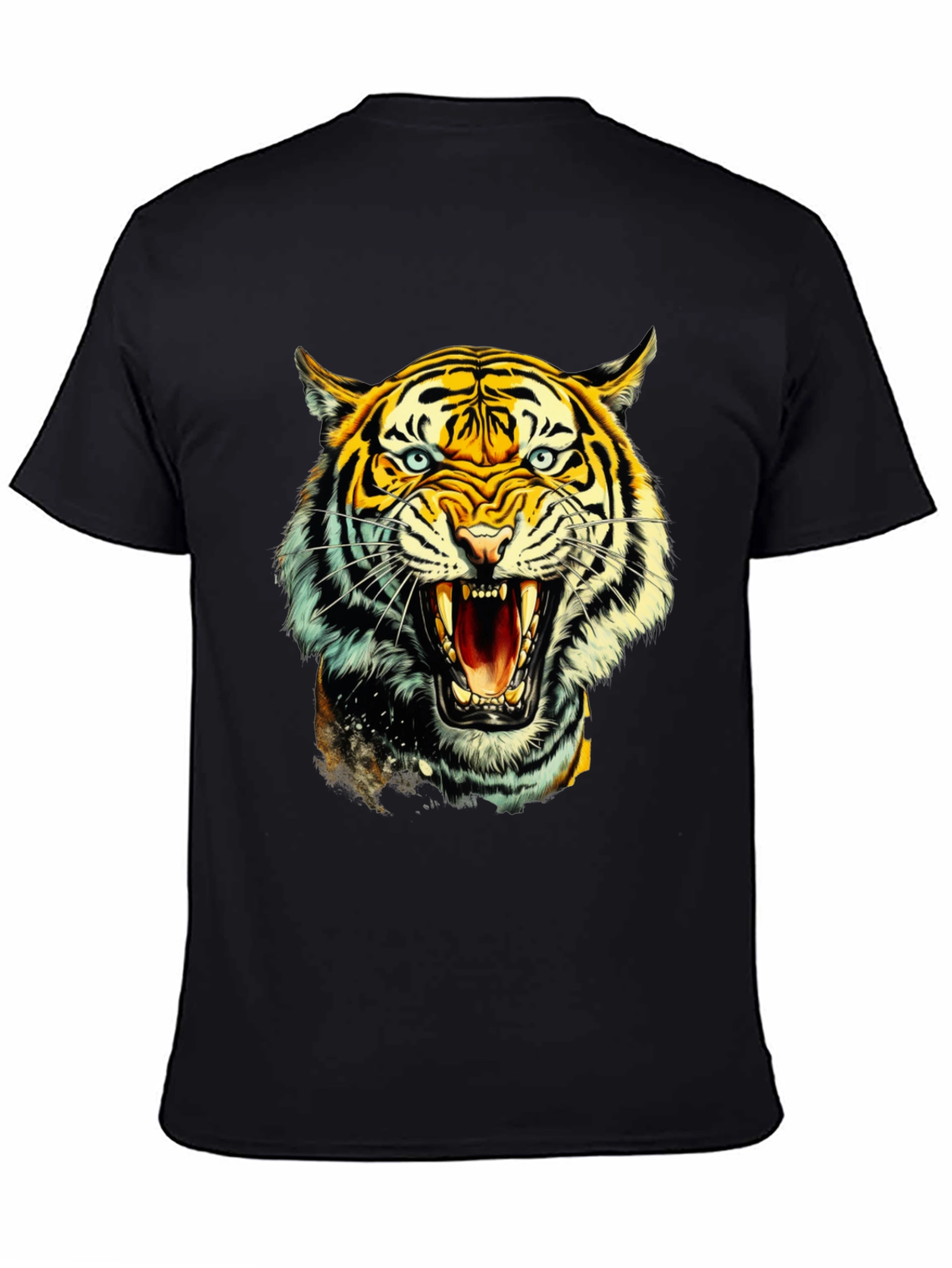 Black Roaring Tiger Graphic Tee - Bold & Fierce view 4