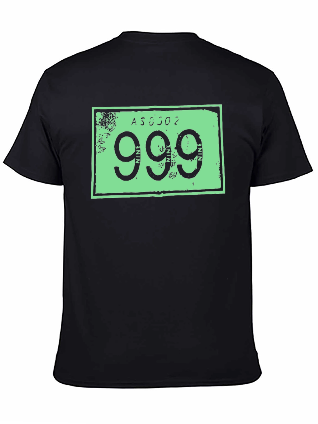 Black 999 Graphic Tee - Men's Short Sleeve Crew Neck view 4