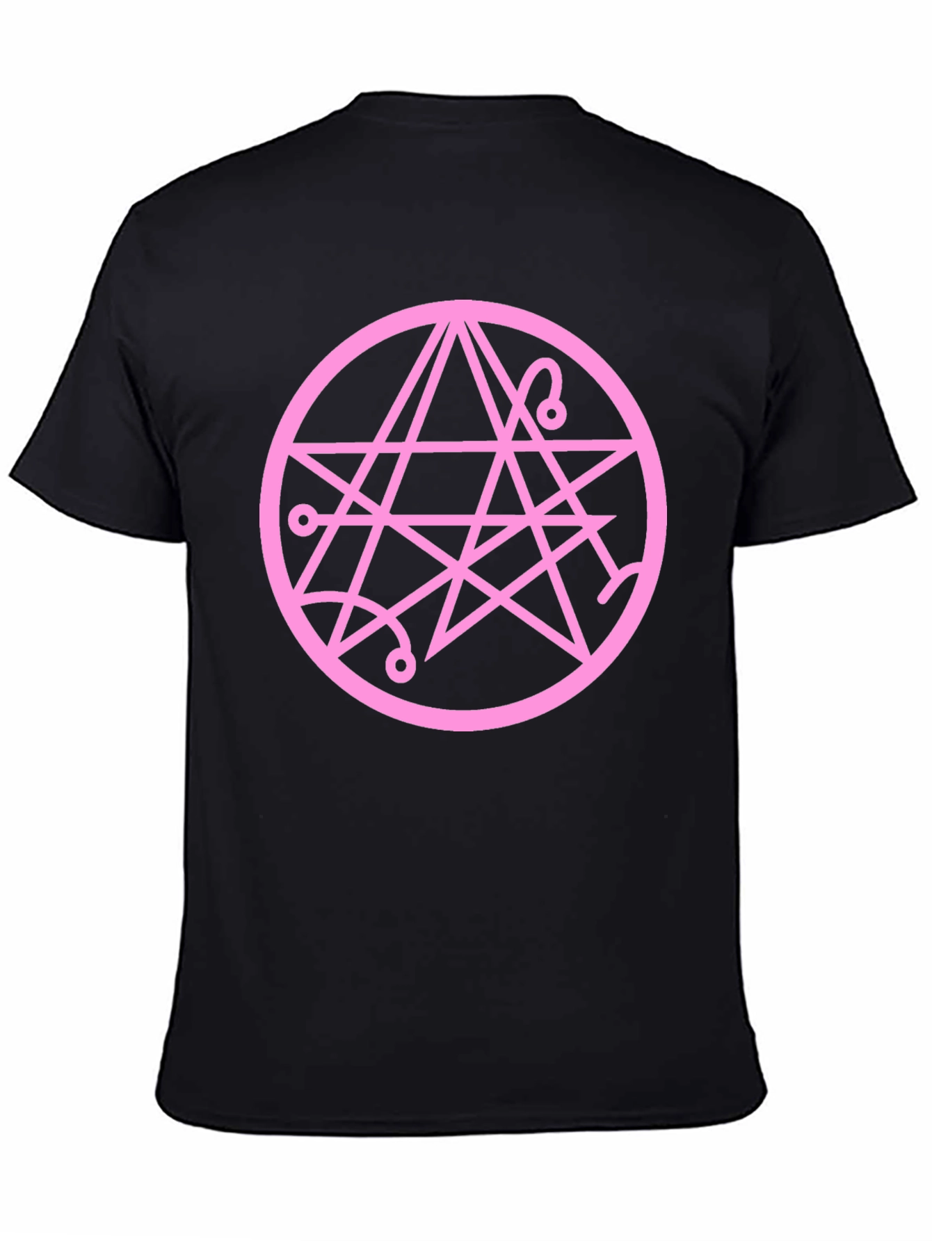 Black Occult Symbol Graphic Tee - Soft Black Cotton view 4