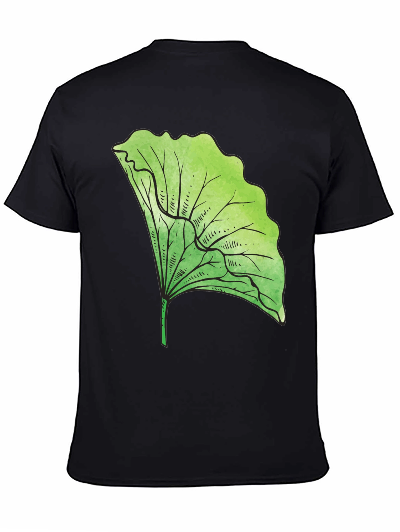 Black Lettuce Leaf Graphic Tee - Fresh Style! view 4