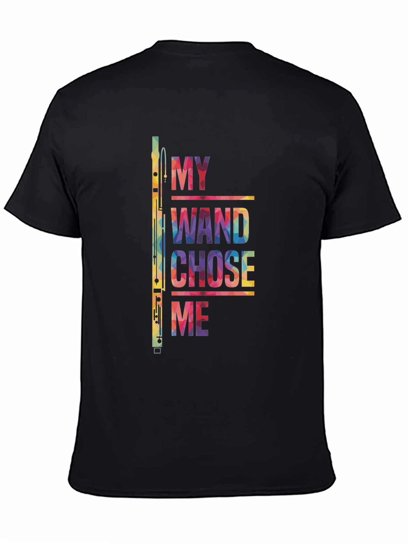 Black My Wand Chose Me T-Shirt - Musician Gift view 4