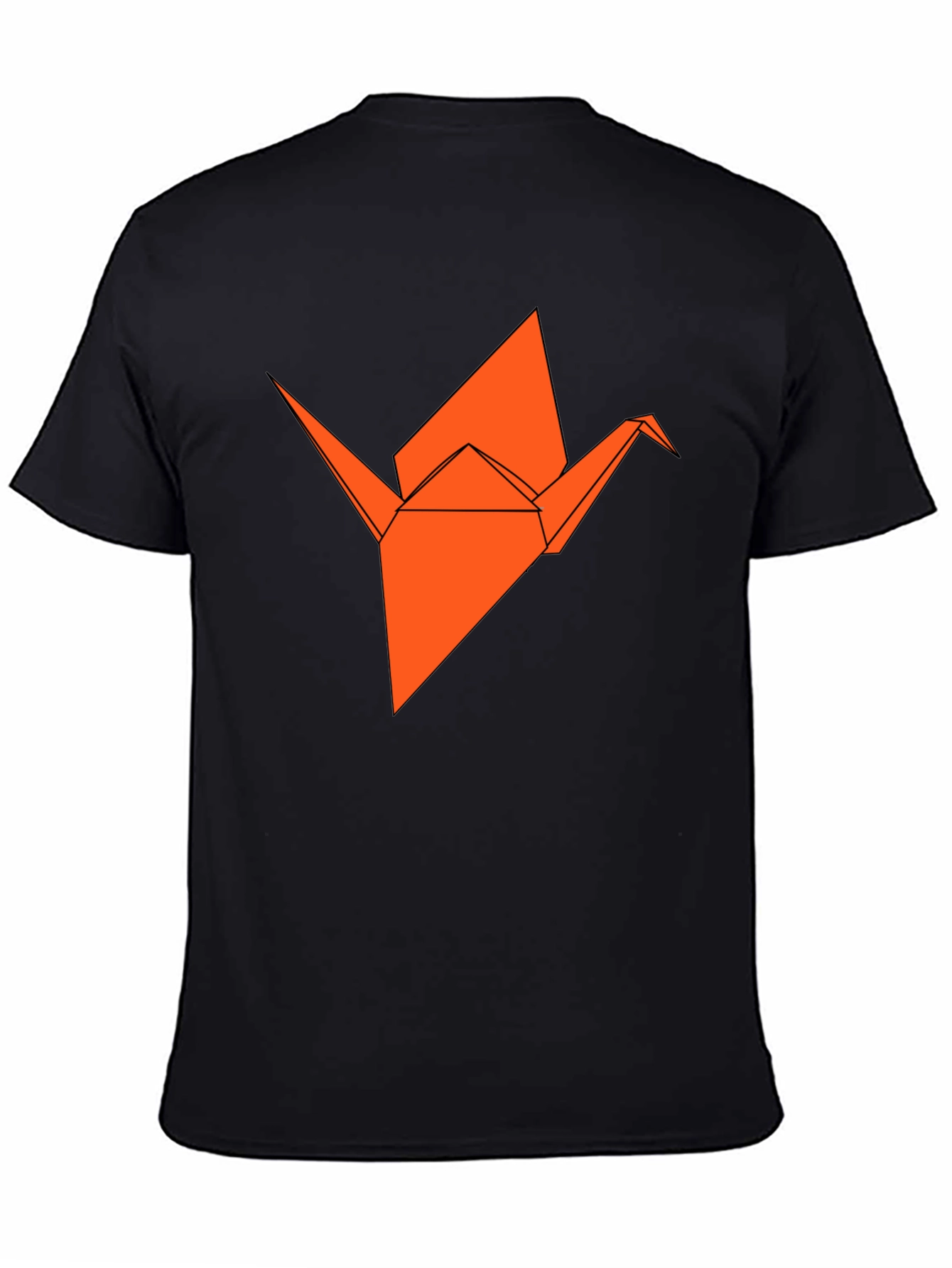 Black Origami Crane Graphic Tee - Stylish & Unique view 4