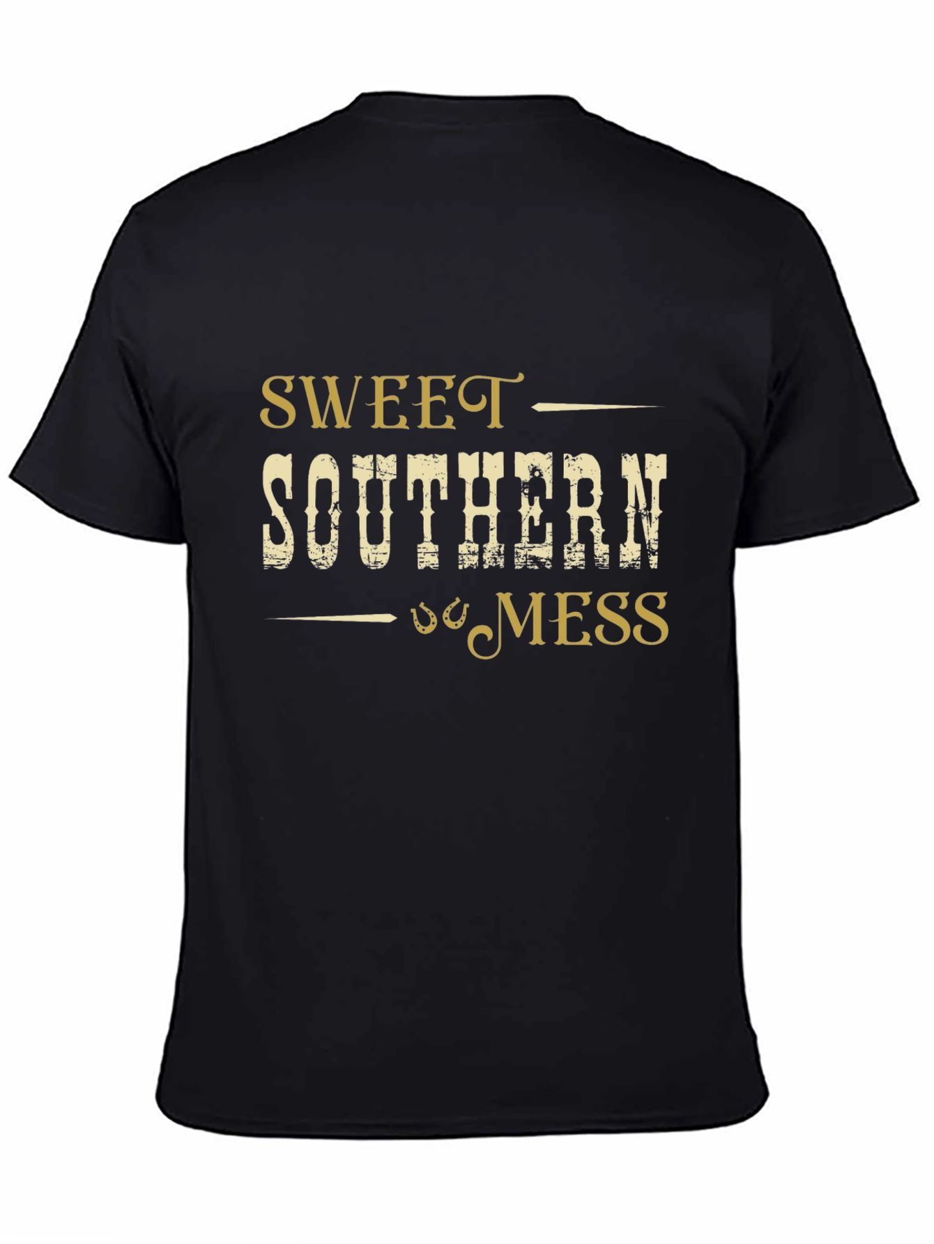 Black Sweet Southern Mess Graphic Tee - Black view 4