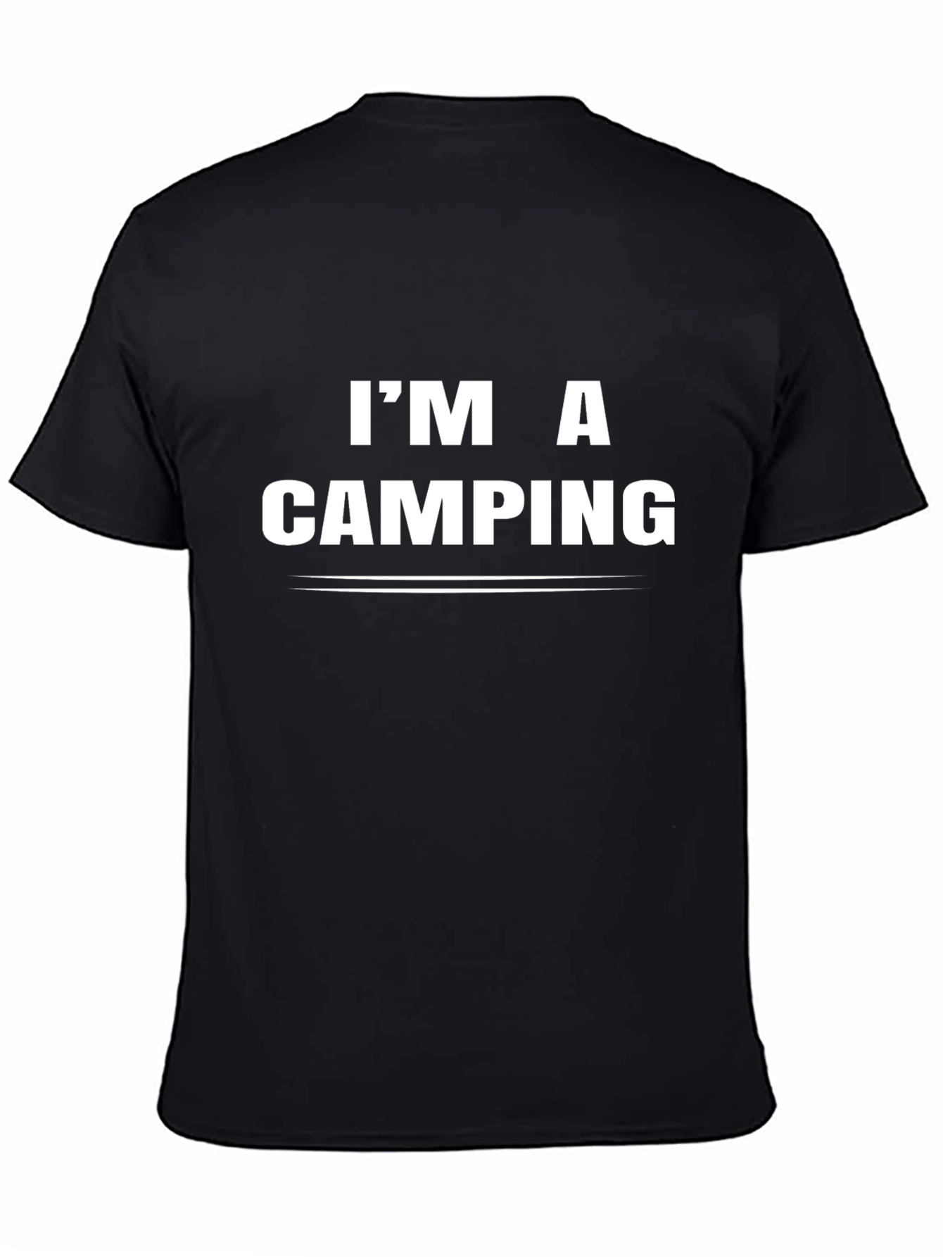 Black I'm a Camping T-Shirt - Black Cotton Tee view 4