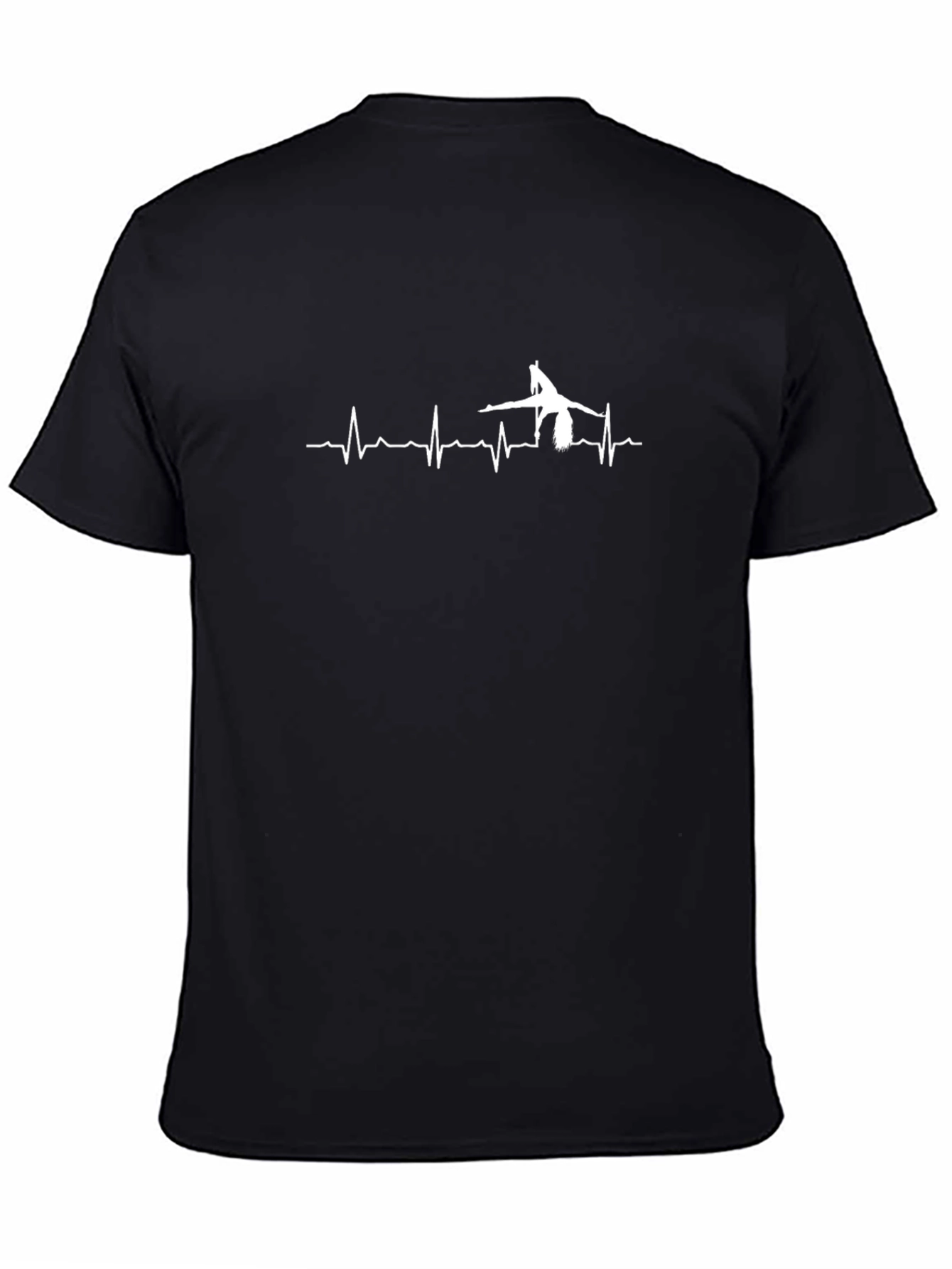 Black Gymnast Heartbeat T-Shirt - Black view 4