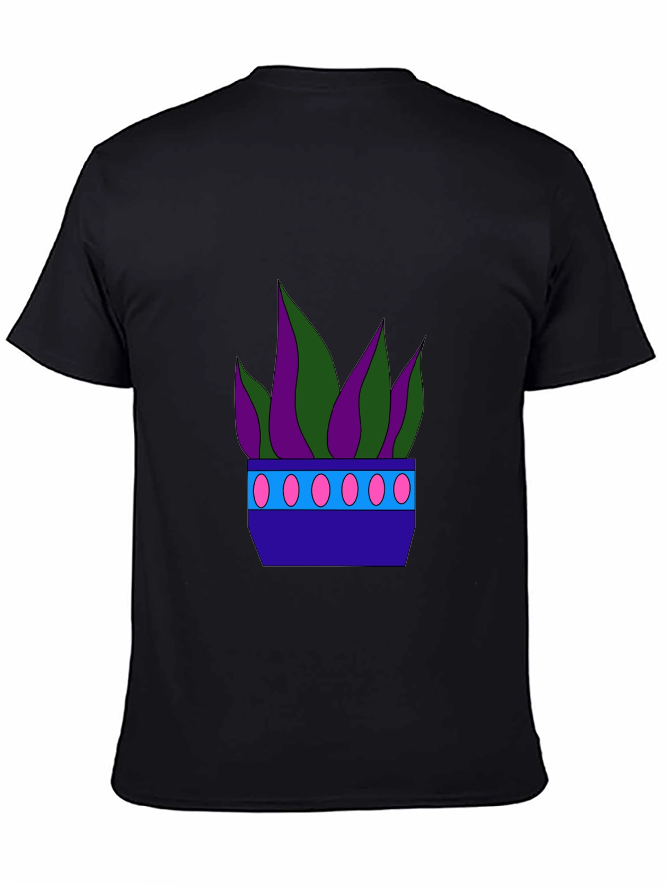 Black Funky Potted Plant Graphic Tee view 4