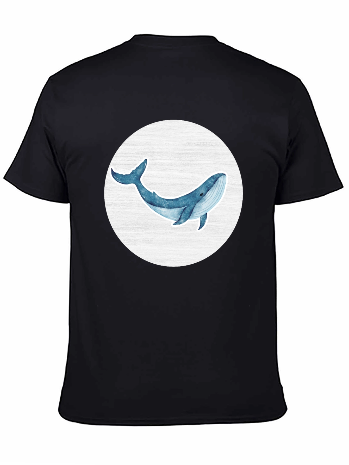 Black Blue Whale Graphic Tee - Ocean Lover Shirt view 4