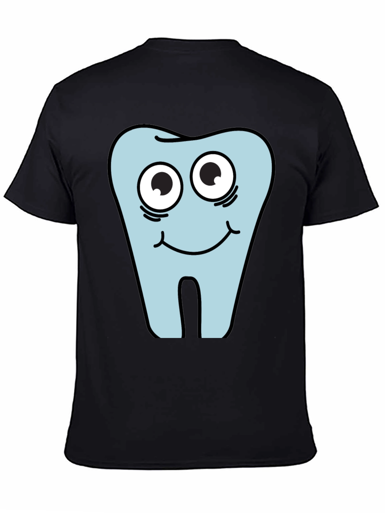 Black Funny Tooth Graphic Tee - Dental Humor Shirt view 4