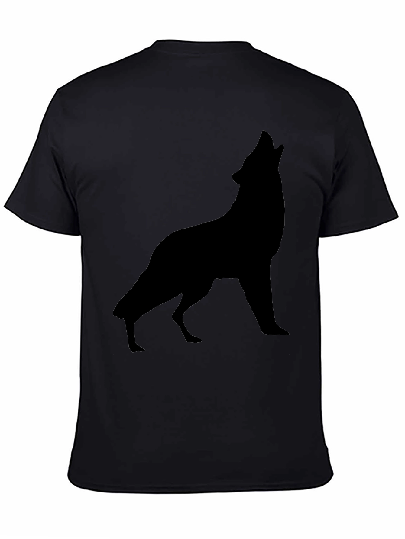 Black Black Wolf Silhouette Graphic Tee - Men's view 4