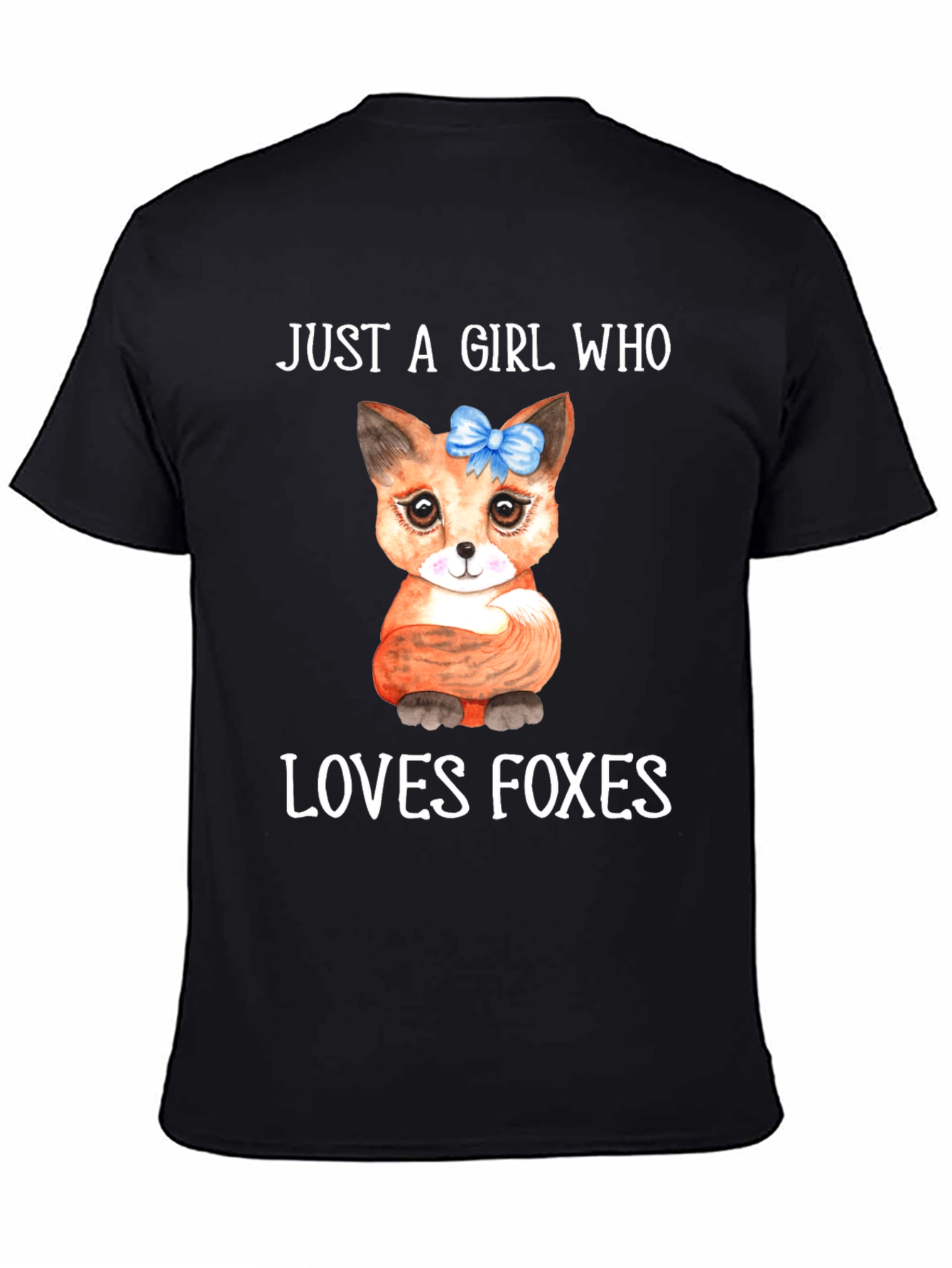 Black Girl Who Loves Foxes Graphic Tee view 4