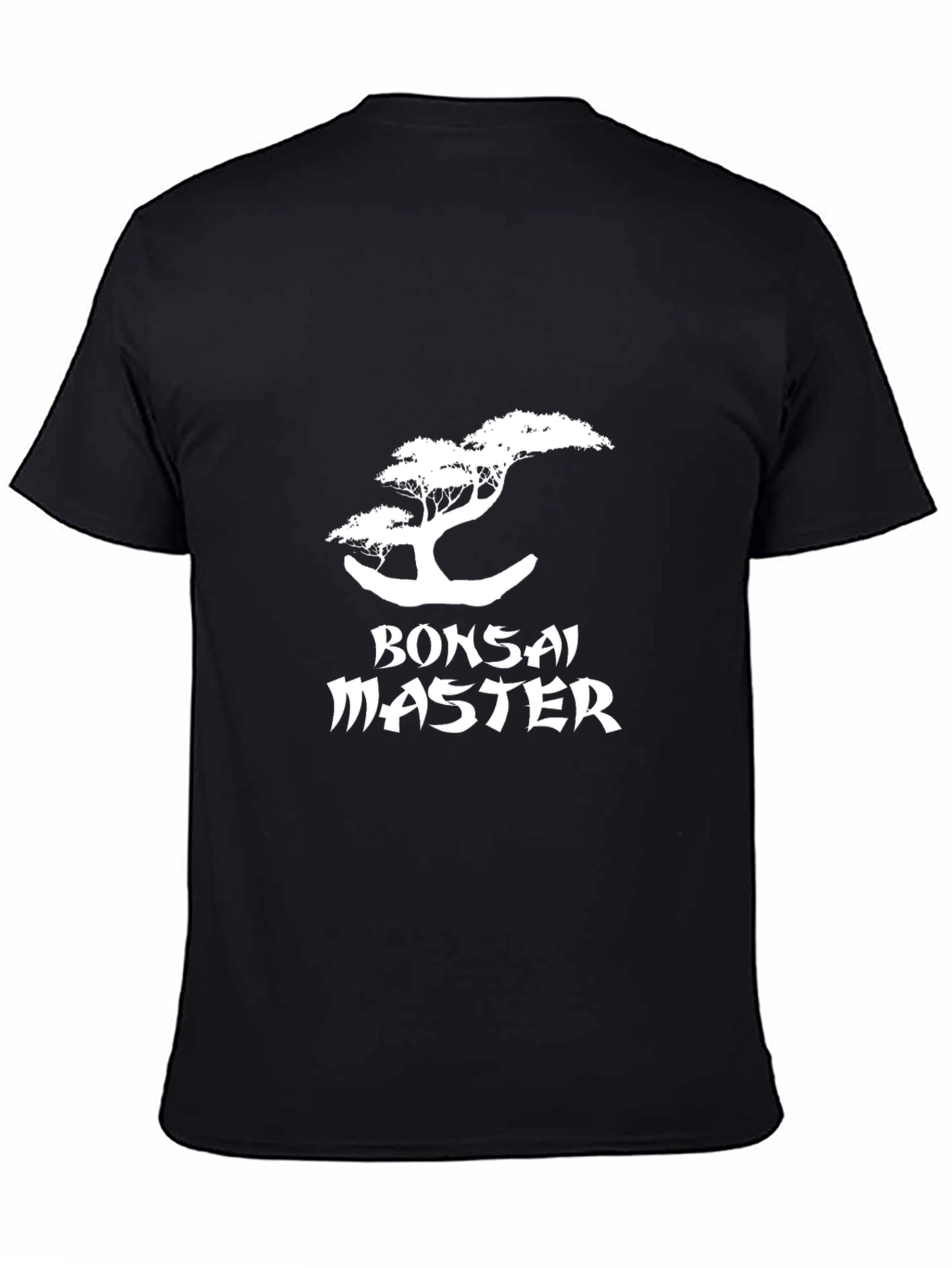Black Bonsai Master Graphic Tee - Black Cotton T-Shirt view 4