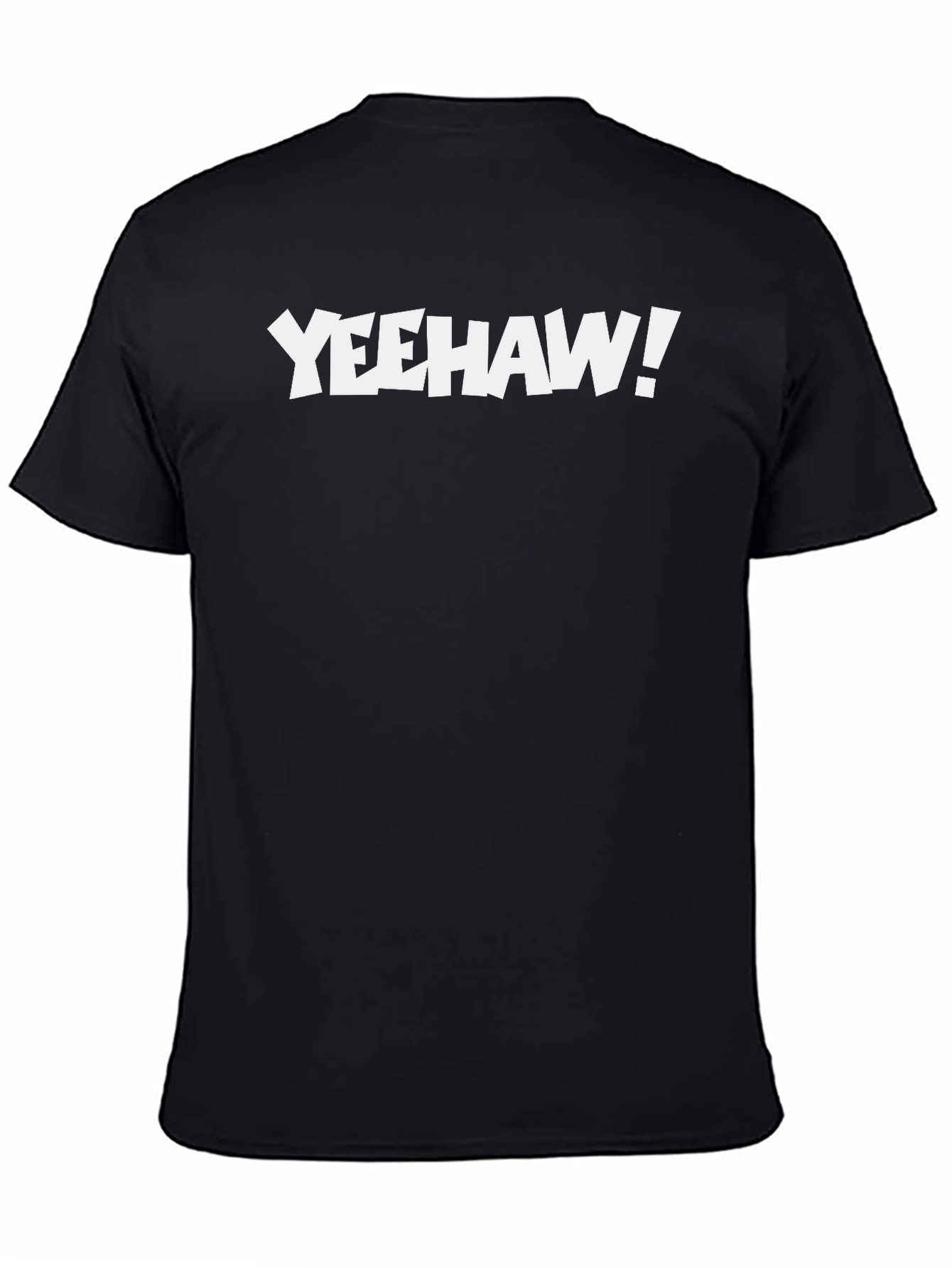 Black Yeehaw Graphic Tee - Classic Black Cotton T-Shirt view 4