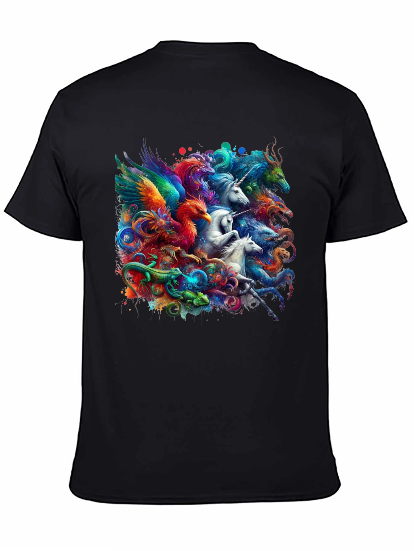 Fantasy Creature T-Shirt: Unicorns, Dragons, Phoenix - 4
