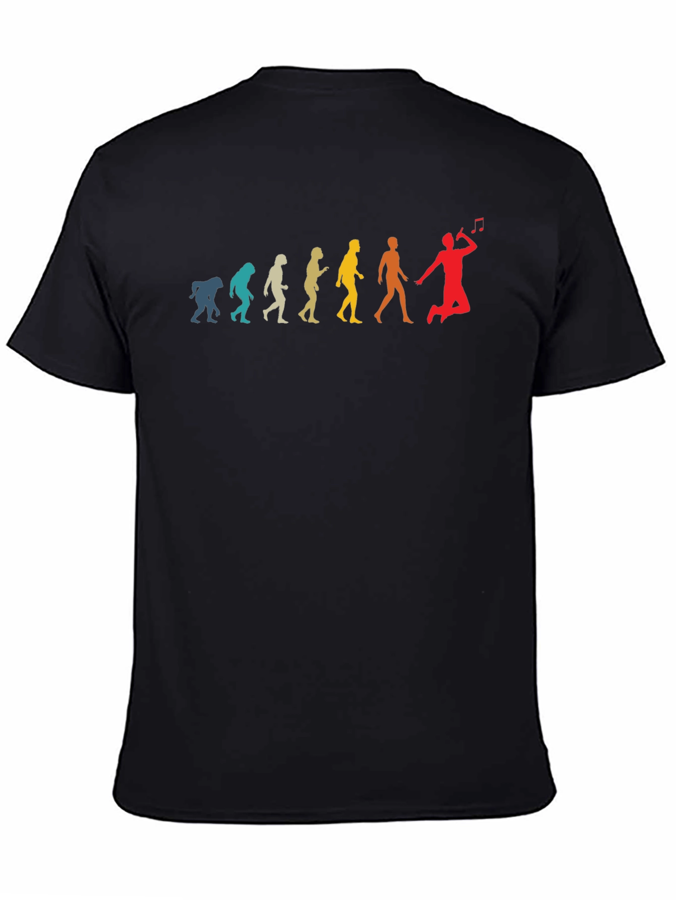Black Evolution of Music T-Shirt - Black view 4