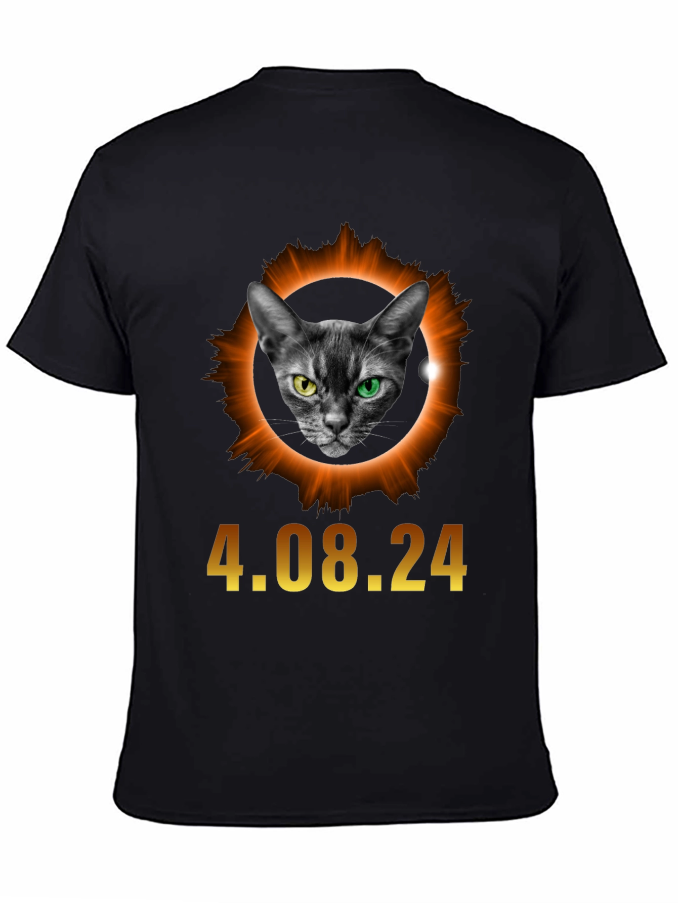 Black Eclipse Cat T-Shirt - April 8, 2024 view 4