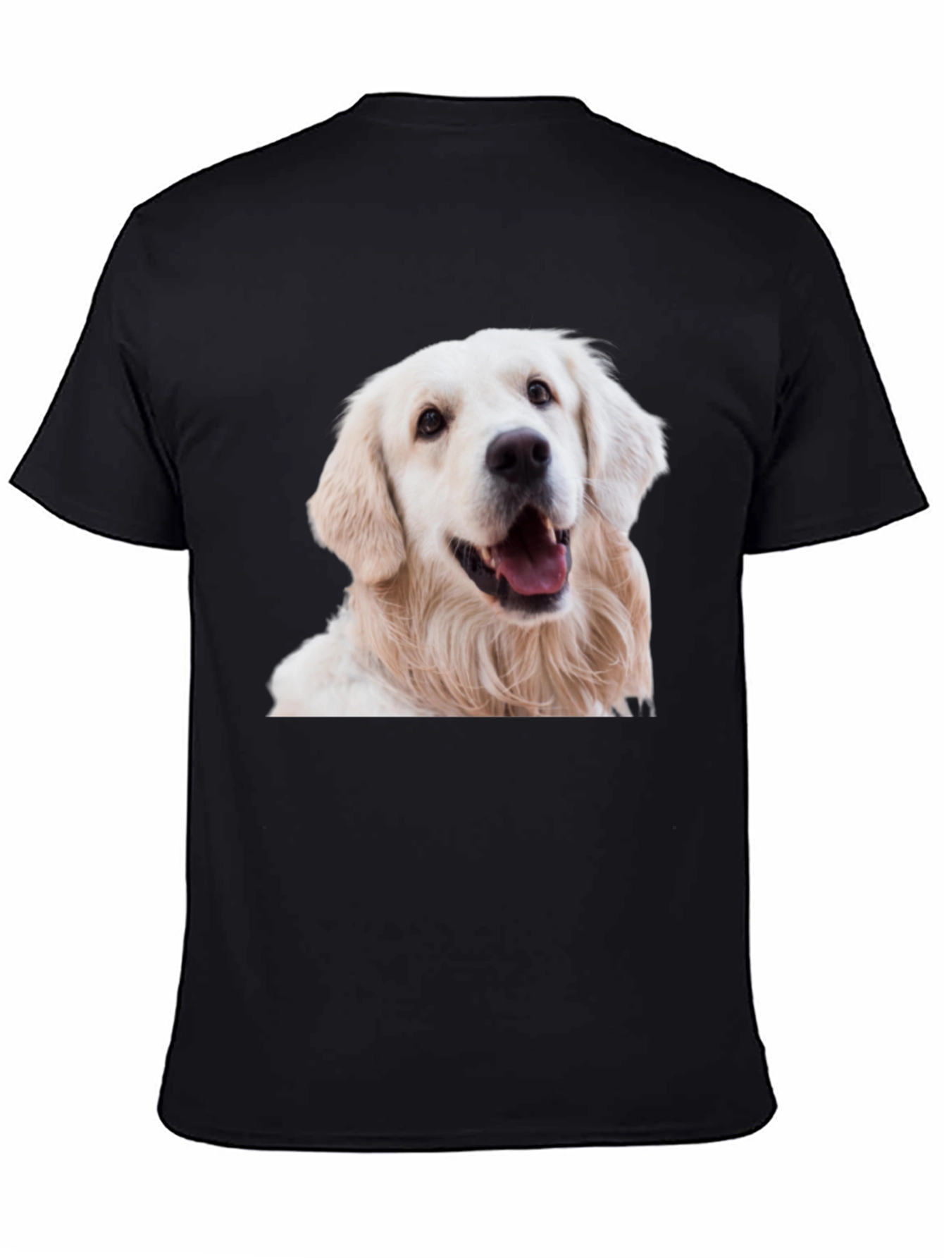 Black Golden Retriever Dog Graphic Black T-Shirt view 4
