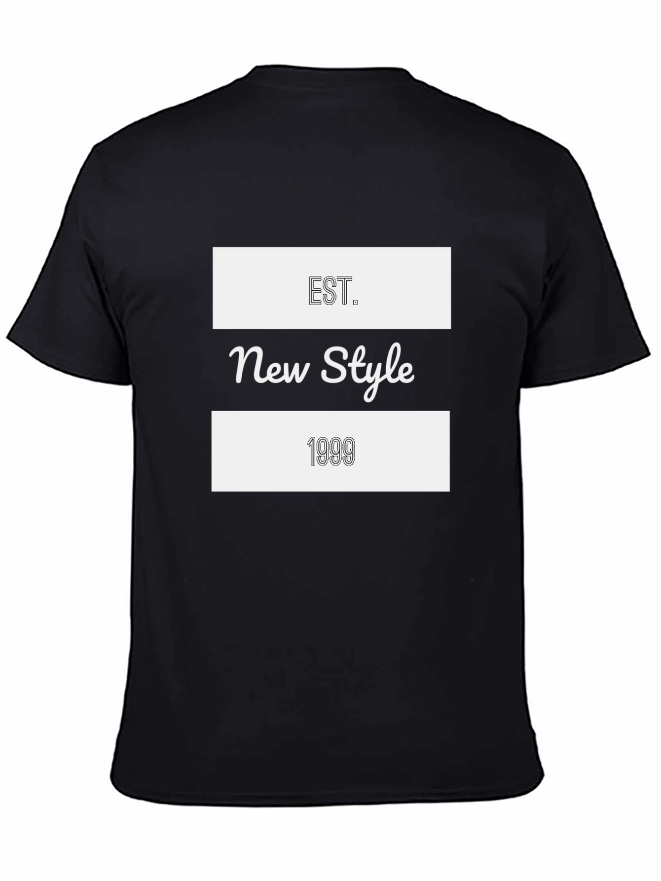 Black Men's 'New Style 1999' Graphic T-Shirt view 4