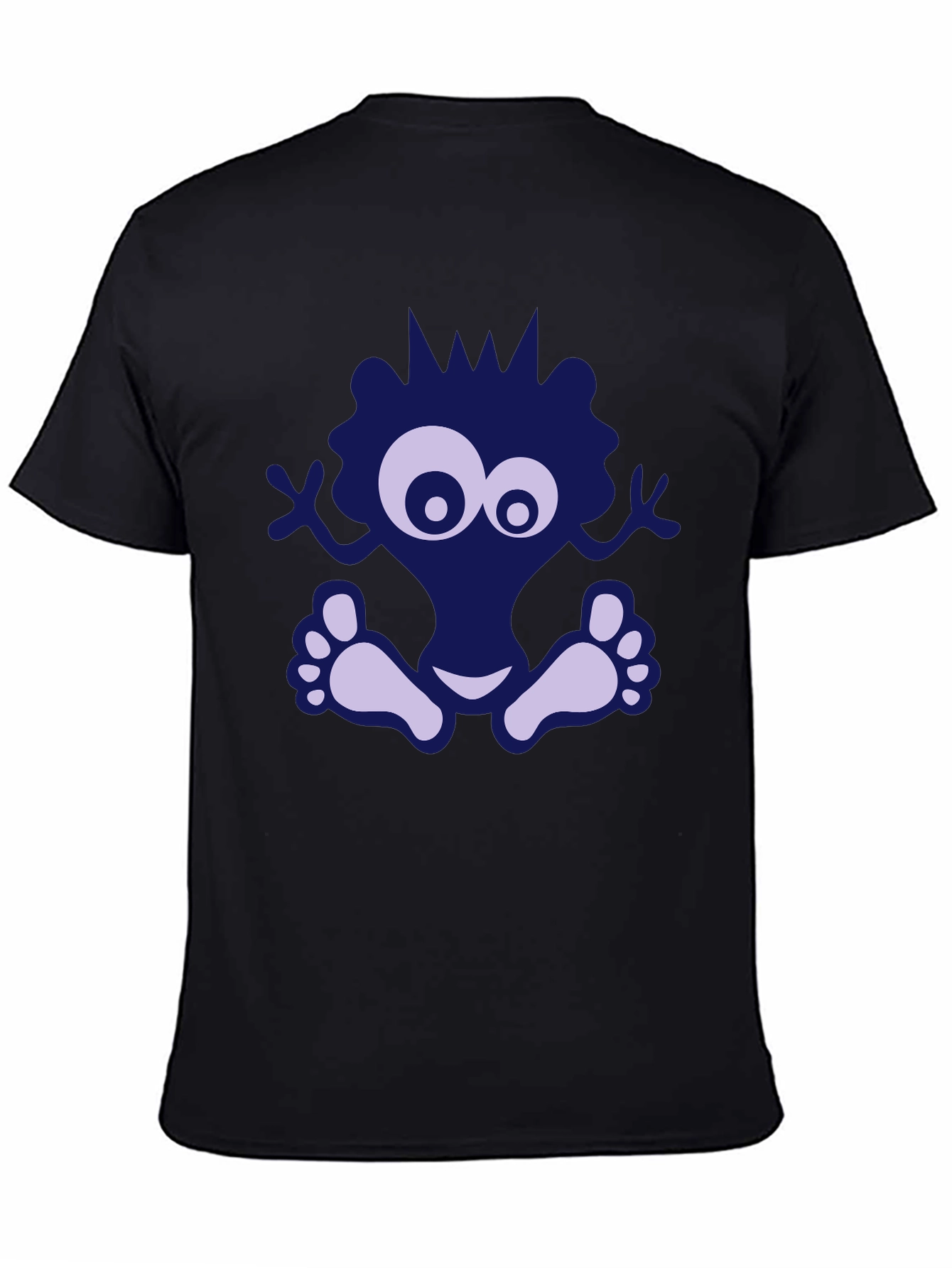 Black Funky Monster Graphic Black T-Shirt view 4