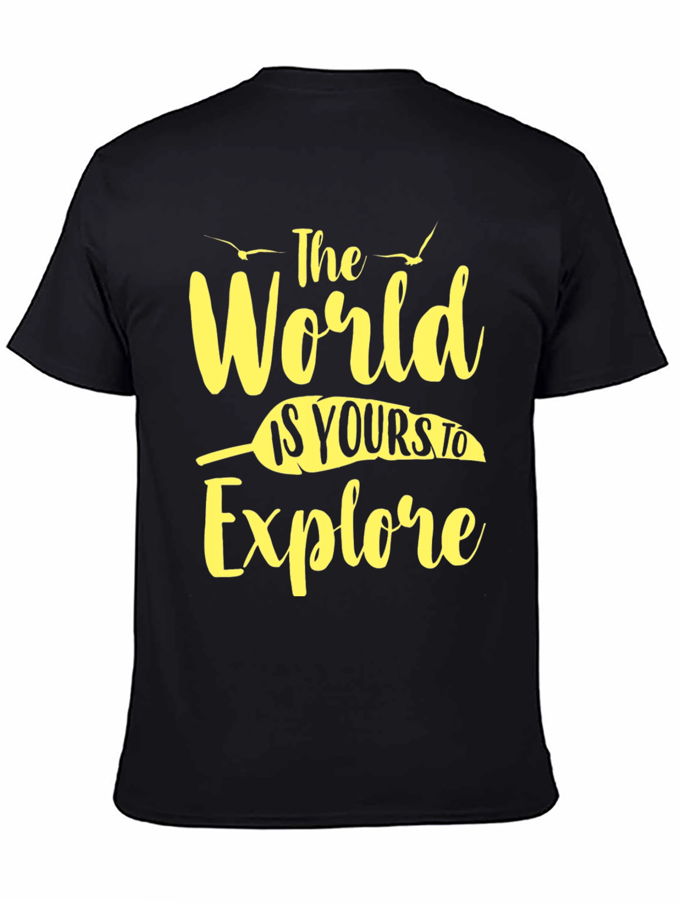 Black Explore the World Graphic Tee - Black view 4