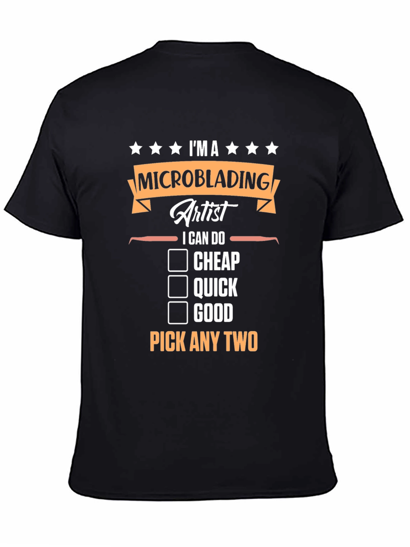 Black Microblading Artist T-Shirt - Pick Any Two view 4