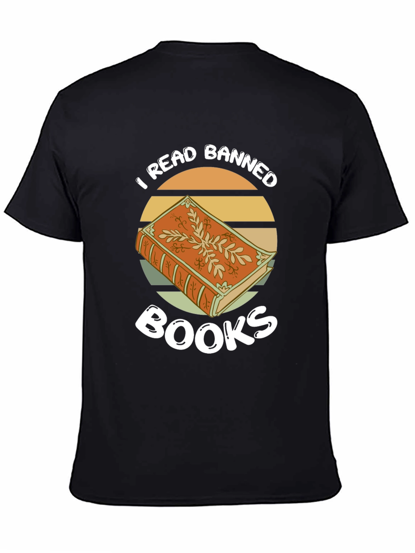 Black I Read Banned Books T-Shirt view 4