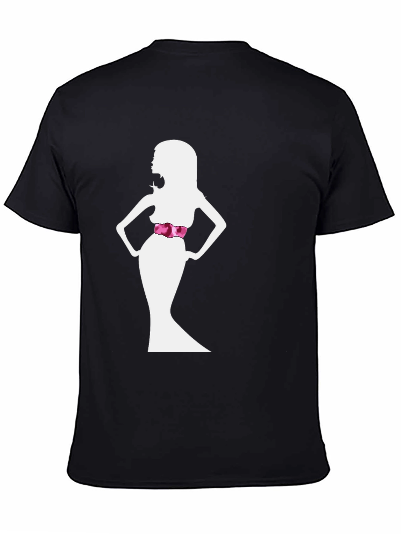 Black Silhouette Woman T-Shirt - Sleek & Stylish view 4