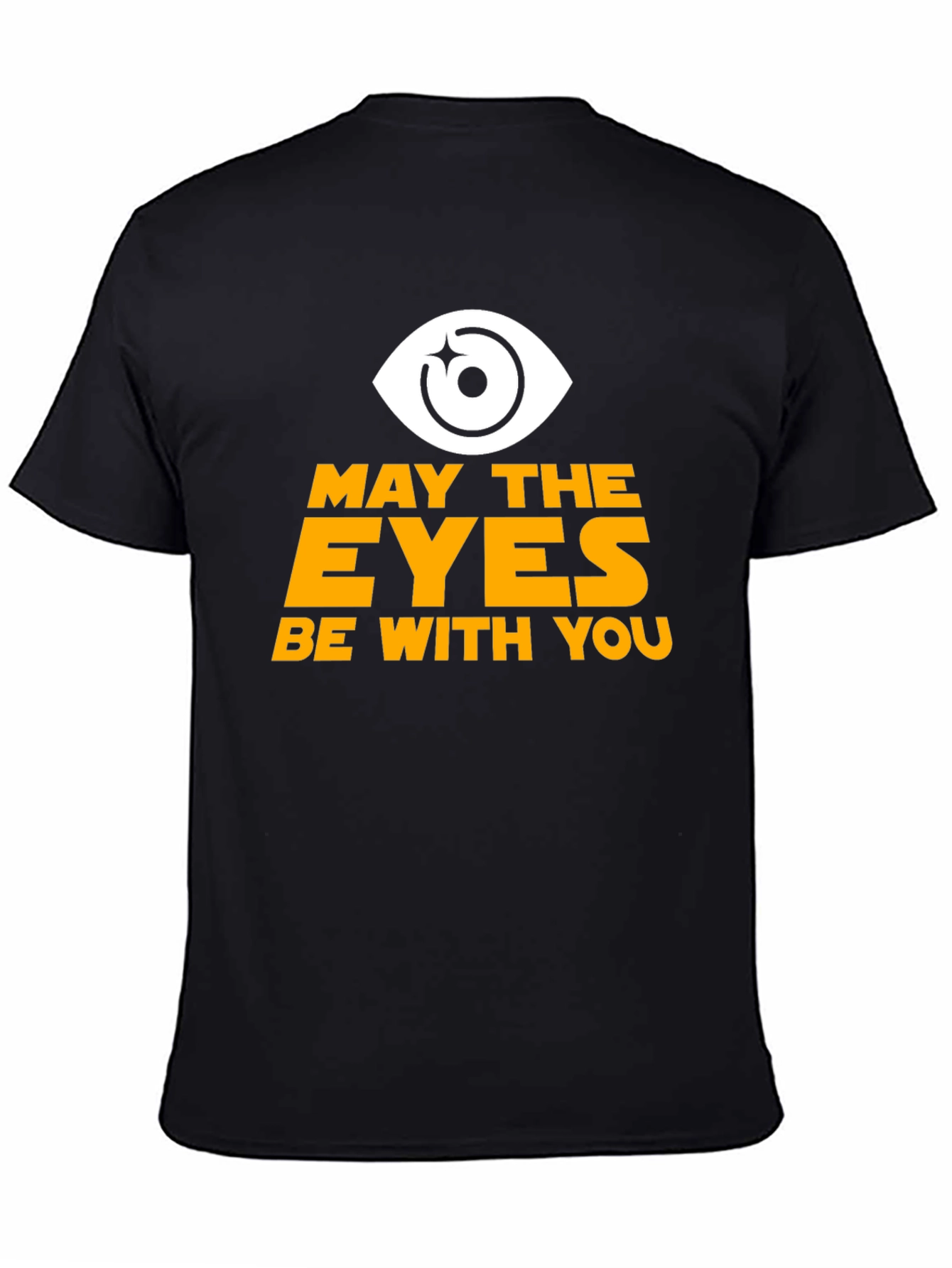 Black May the Eyes Be With You Graphic T-Shirt view 4