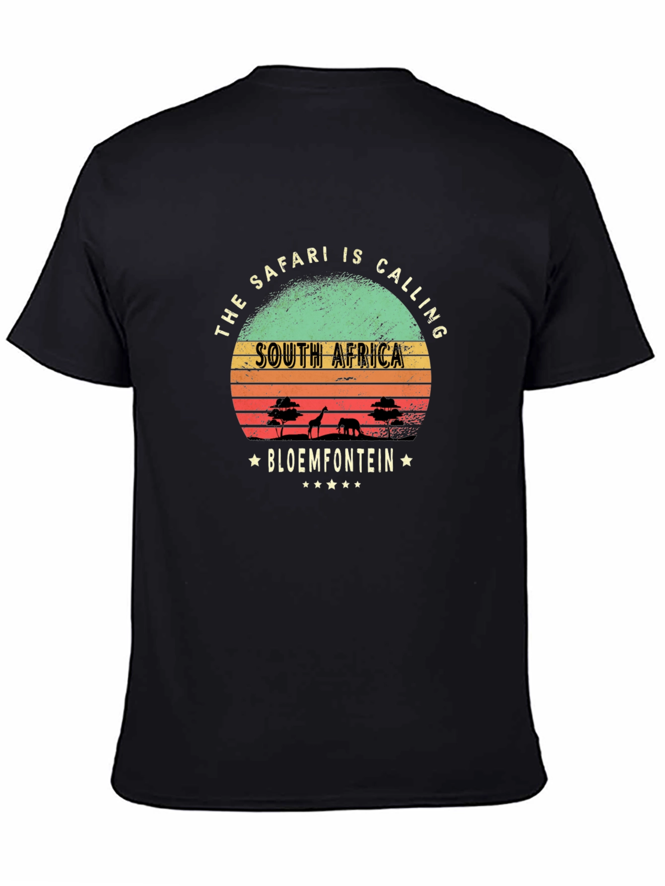 Black South Africa Safari T-Shirt view 4