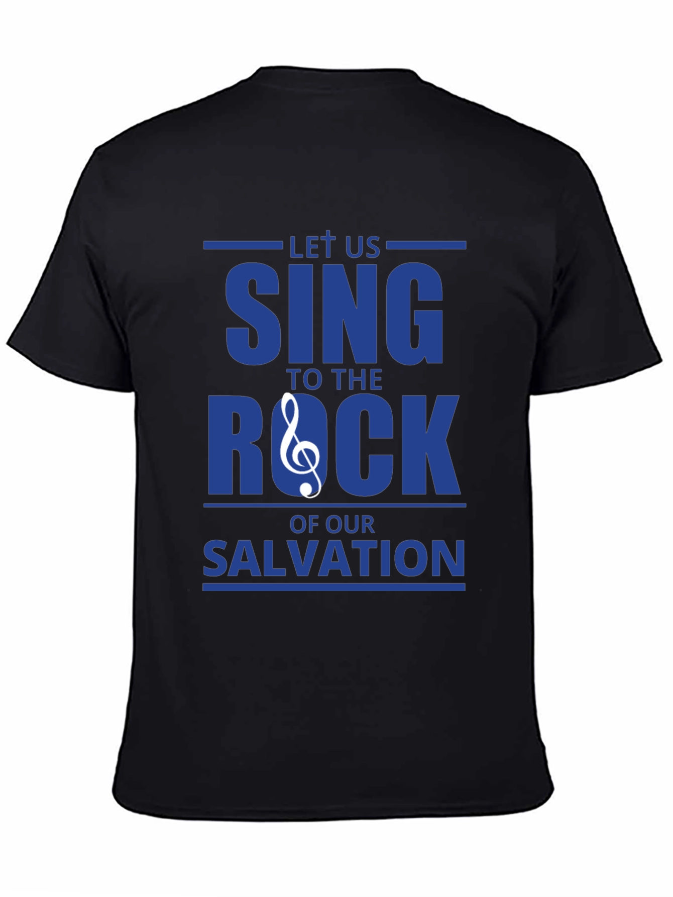 Black Let Us Sing To The Rock T-Shirt view 4