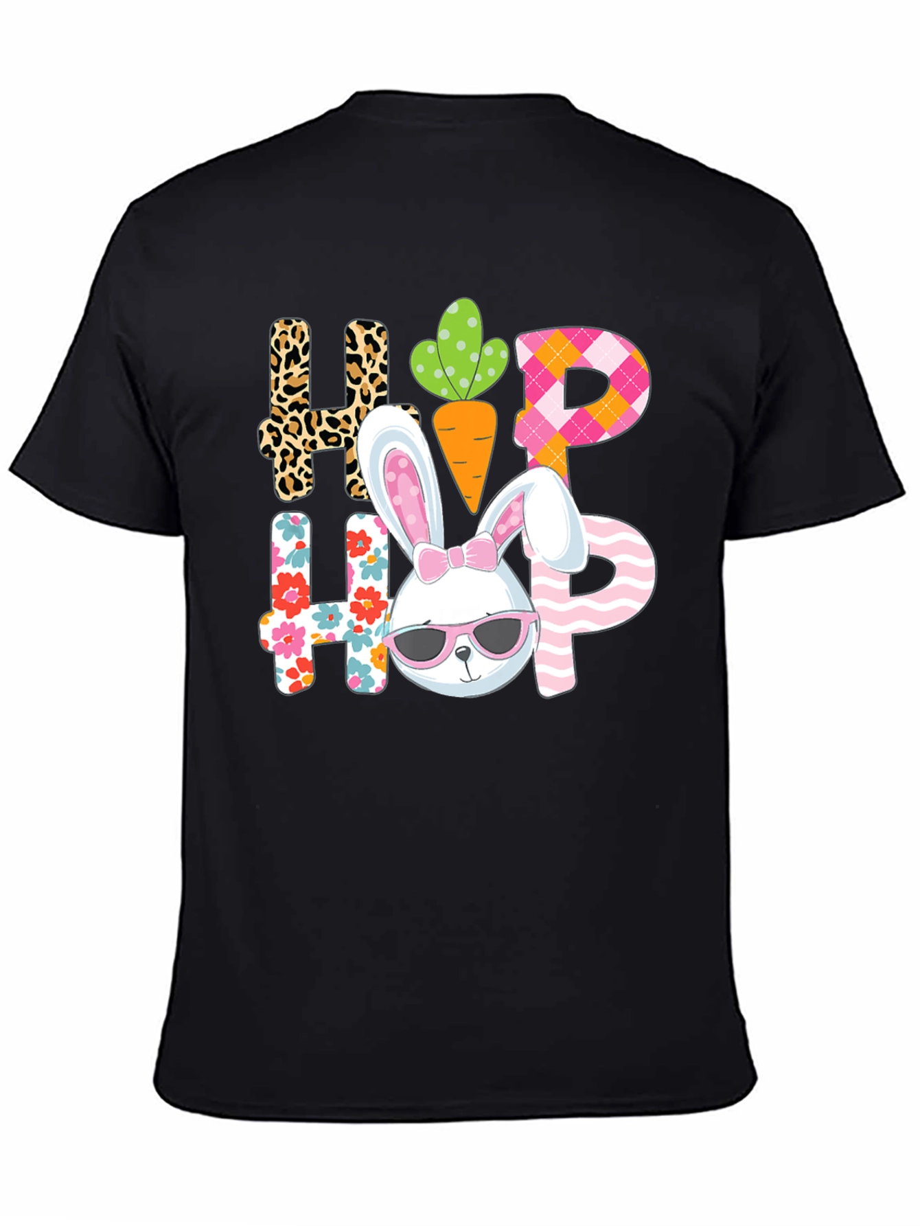 Black Hop Hip Easter Bunny T-Shirt view 4