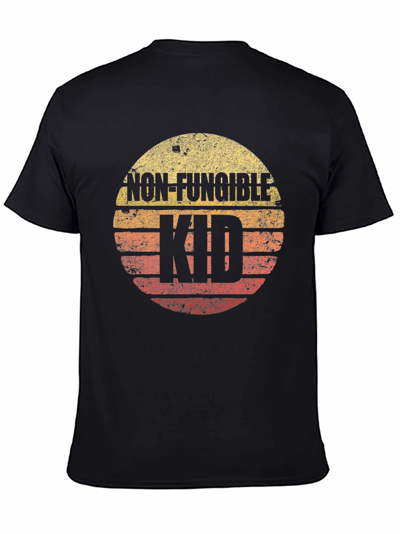 Black Non-Fungible Kid Retro T-Shirt view 4
