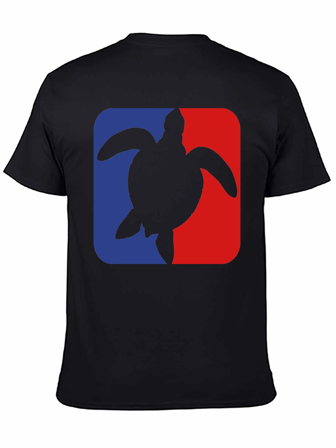 Sea Turtle Graphic Tee - Black Cotton Blend - 4