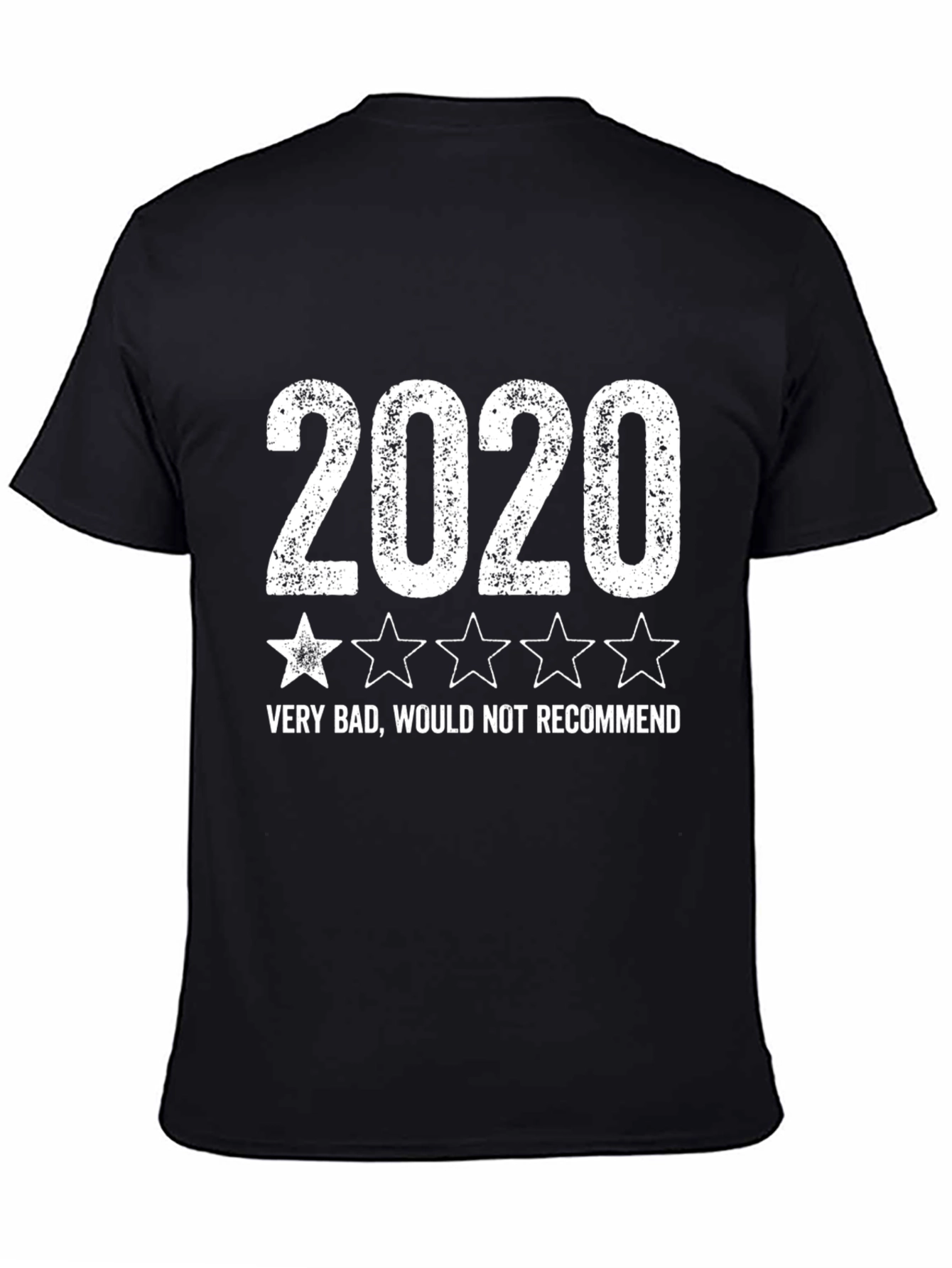 Black 2020 One Star T-Shirt - Funny Review Tee view 4