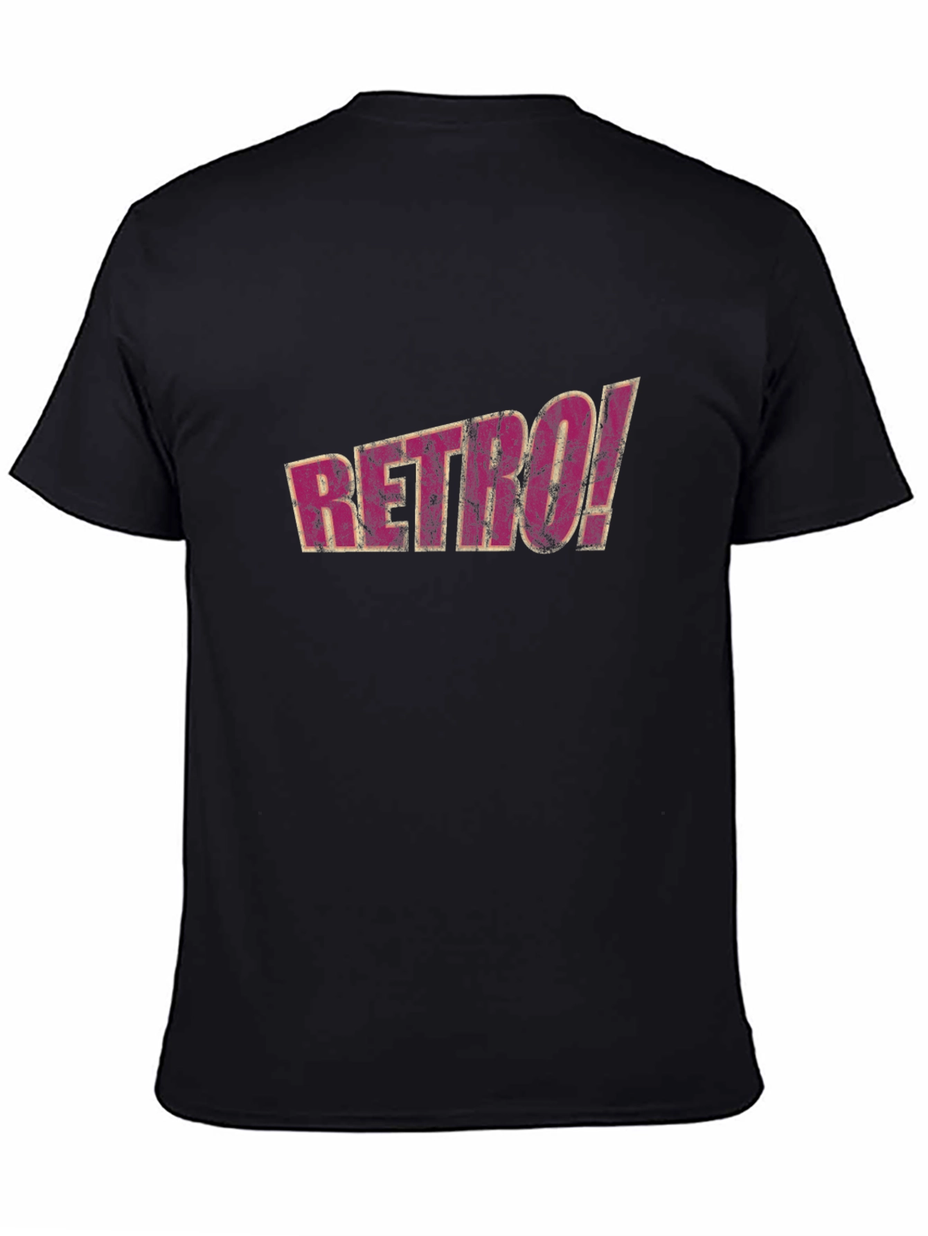 Black Retro Graphic Tee - Vintage Inspired Men's T-Shirt view 4