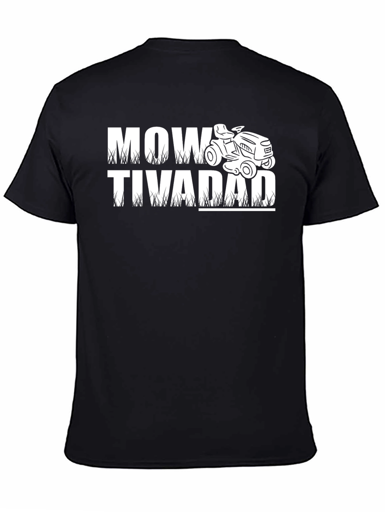 Black Mowtivated Lawn Care T-Shirt - Funny Lawn Mowing Gift view 4