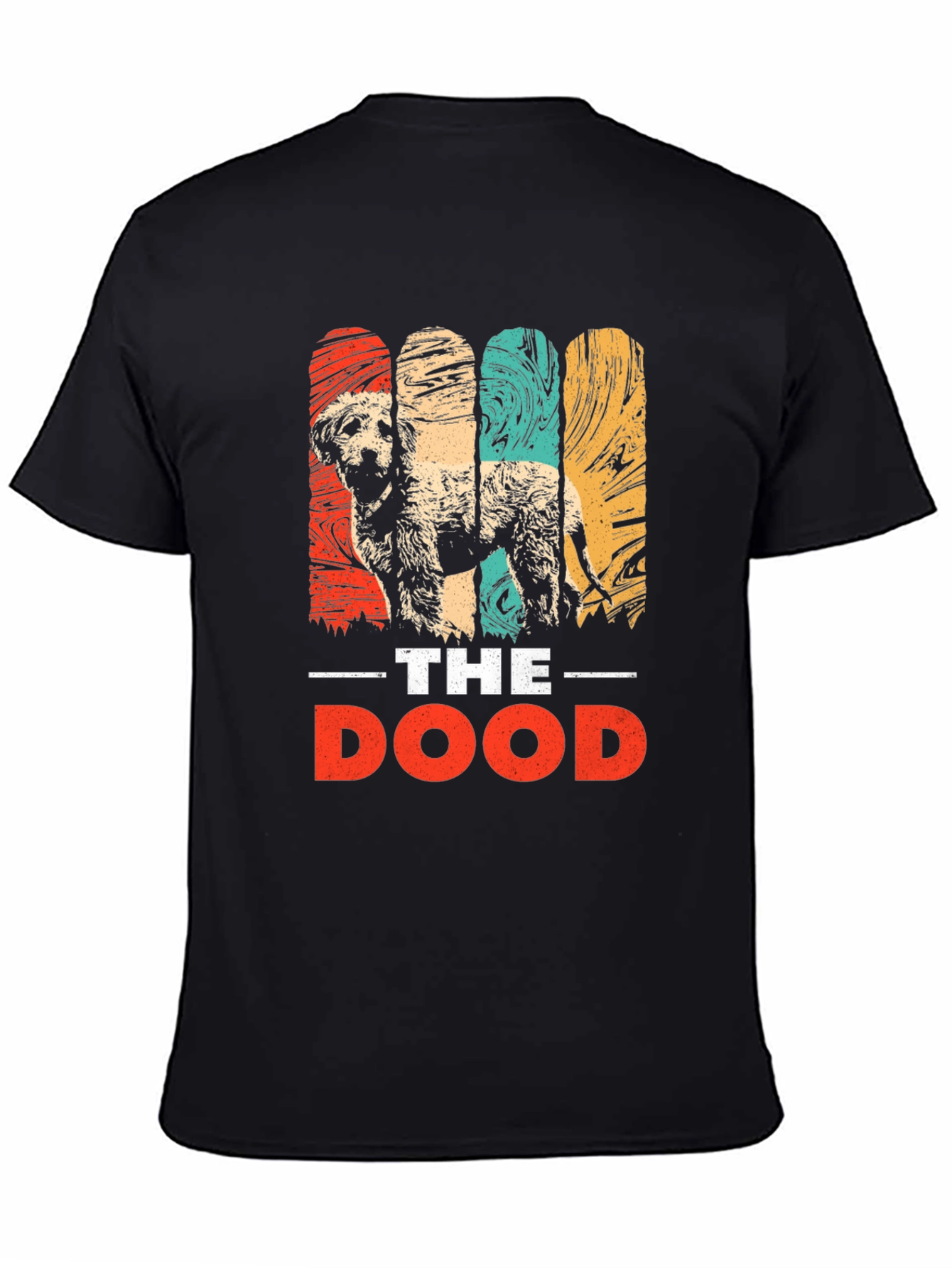 Black The Dood Dog T-Shirt - Retro Style view 4