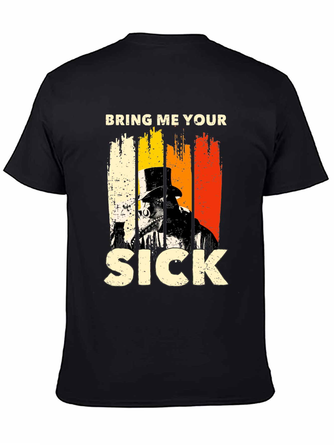 Black Bring Me Your Sick T-Shirt Plague Doctor Tee view 4
