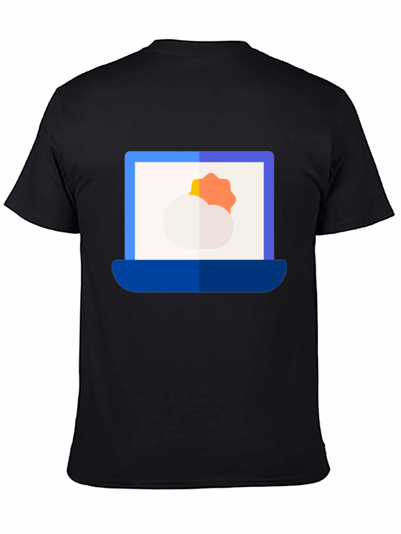 Black Weather Laptop Graphic Tee - Modern Style view 4