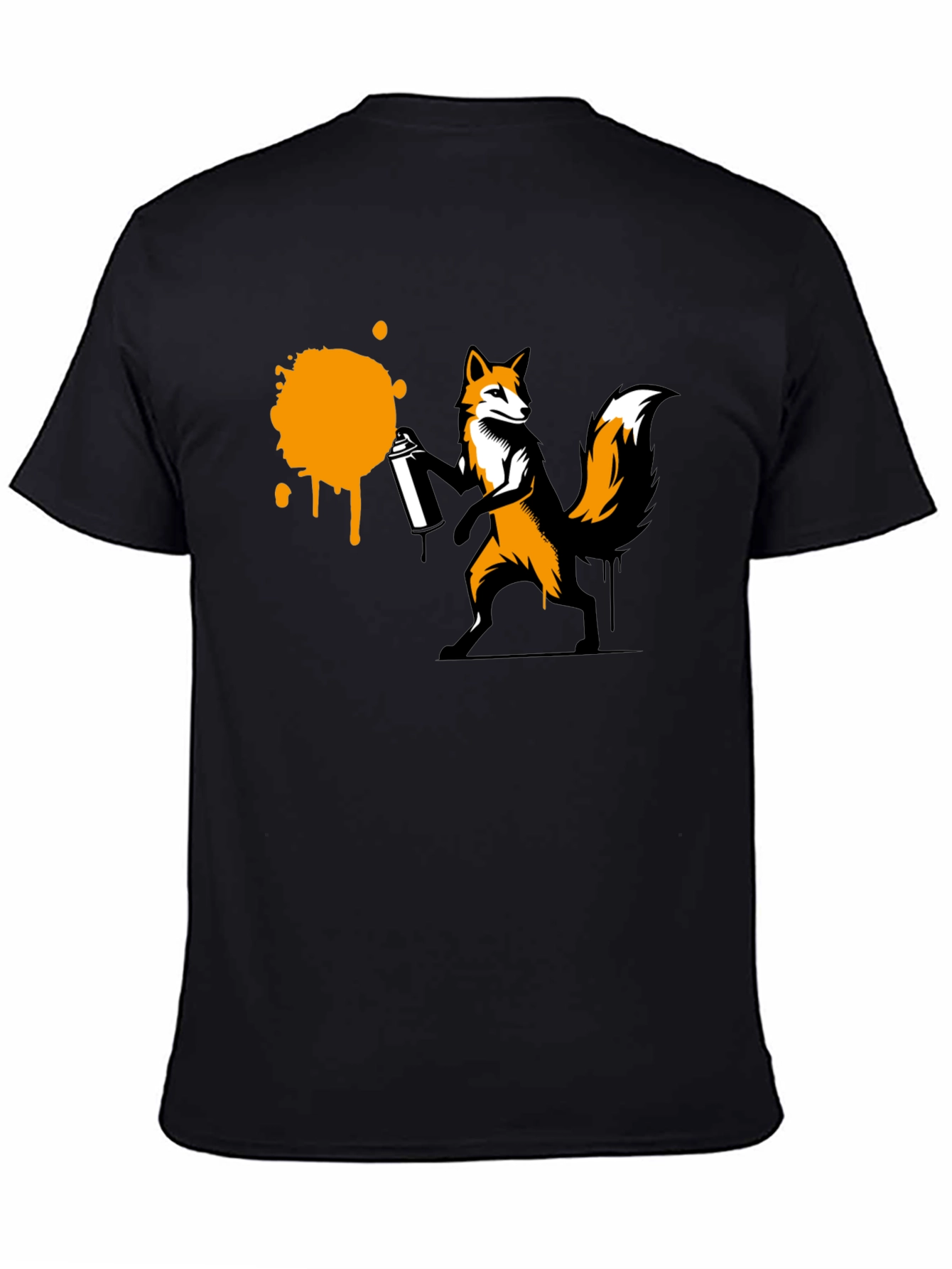 Black Fox Graffiti T-Shirt - Urban Style Tee view 4