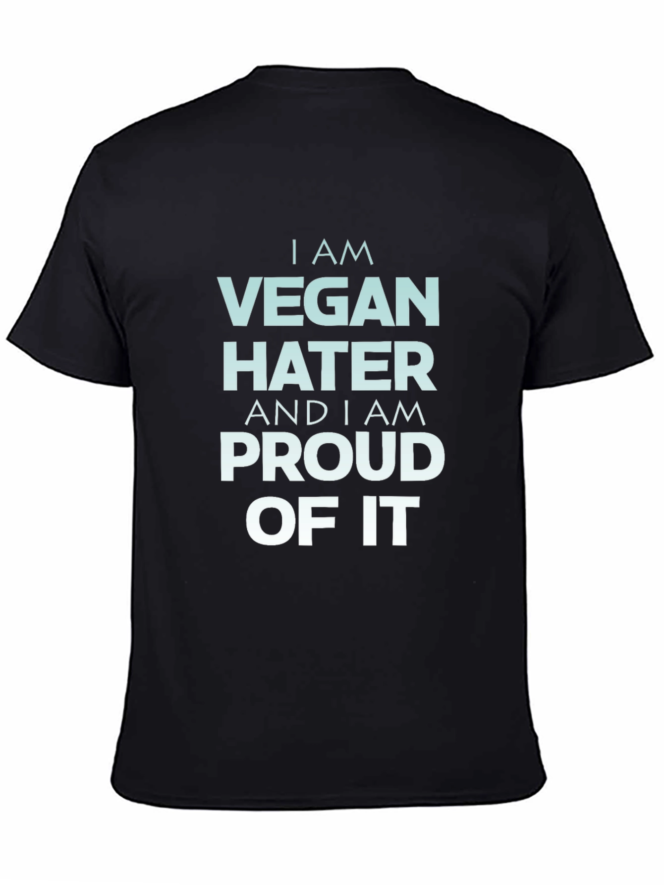 Black Vegan Hater T-Shirt view 4