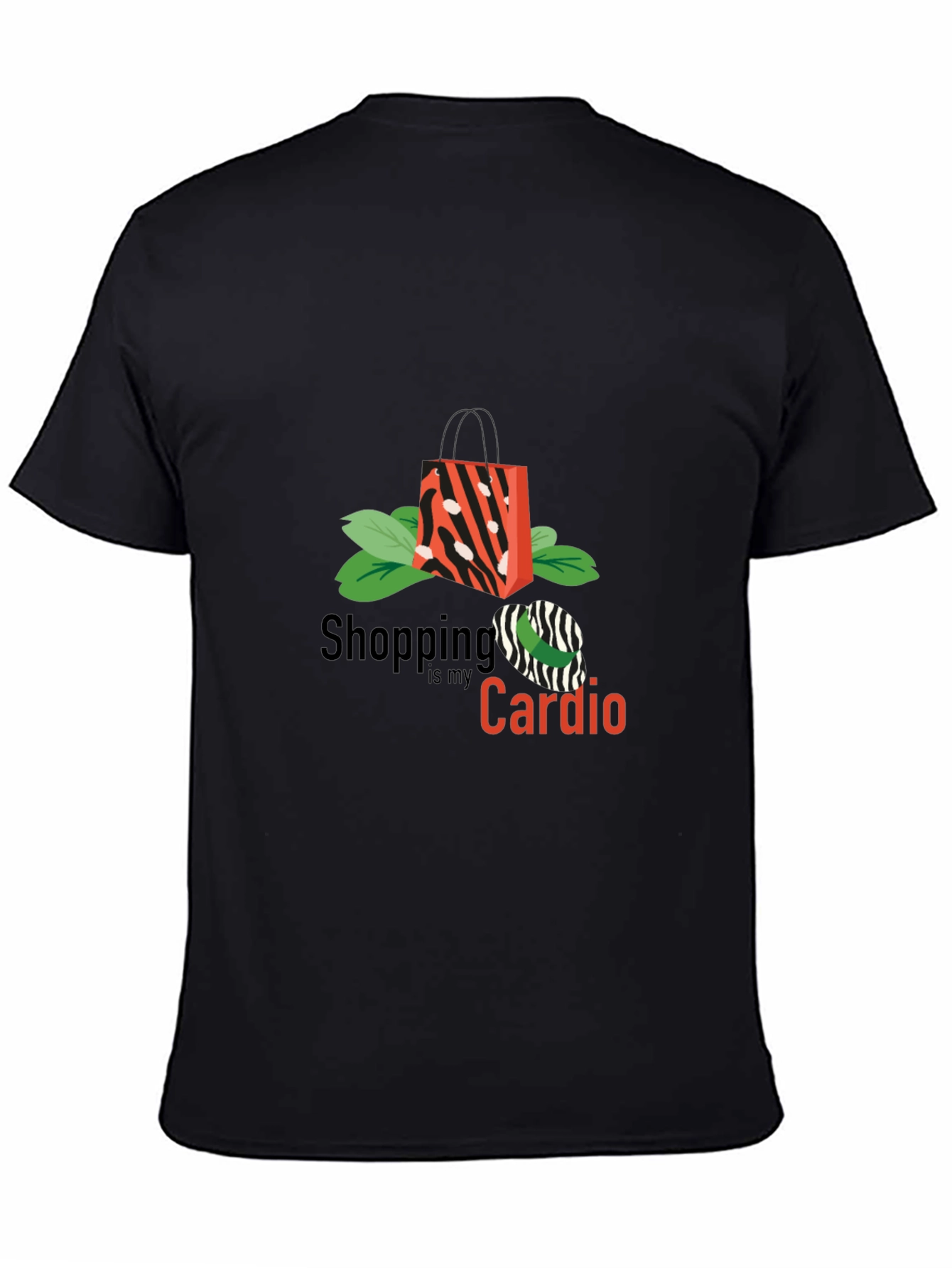 Black Shopping Is My Cardio Graphic Tee view 4