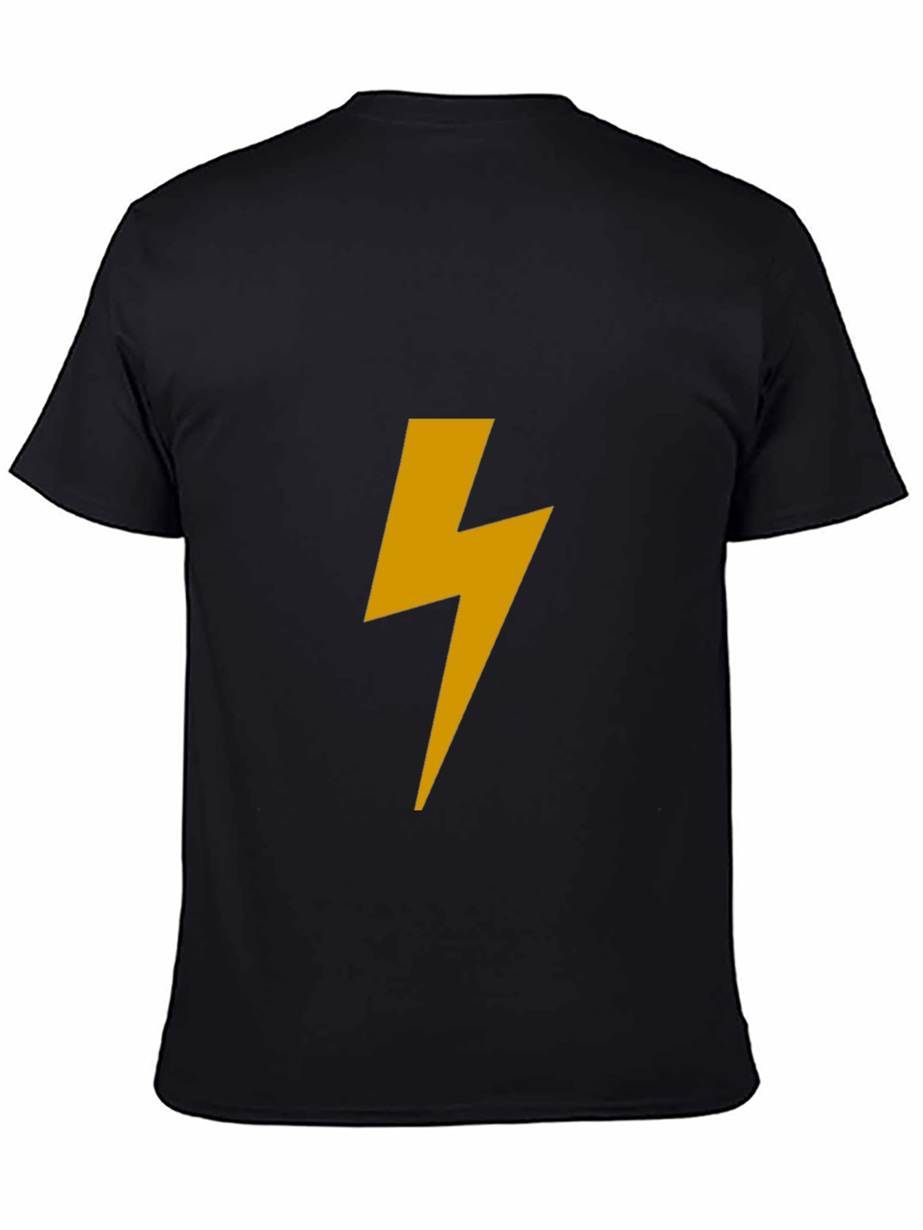 Black Black Tee with Bold Lightning Bolt Graphic view 4