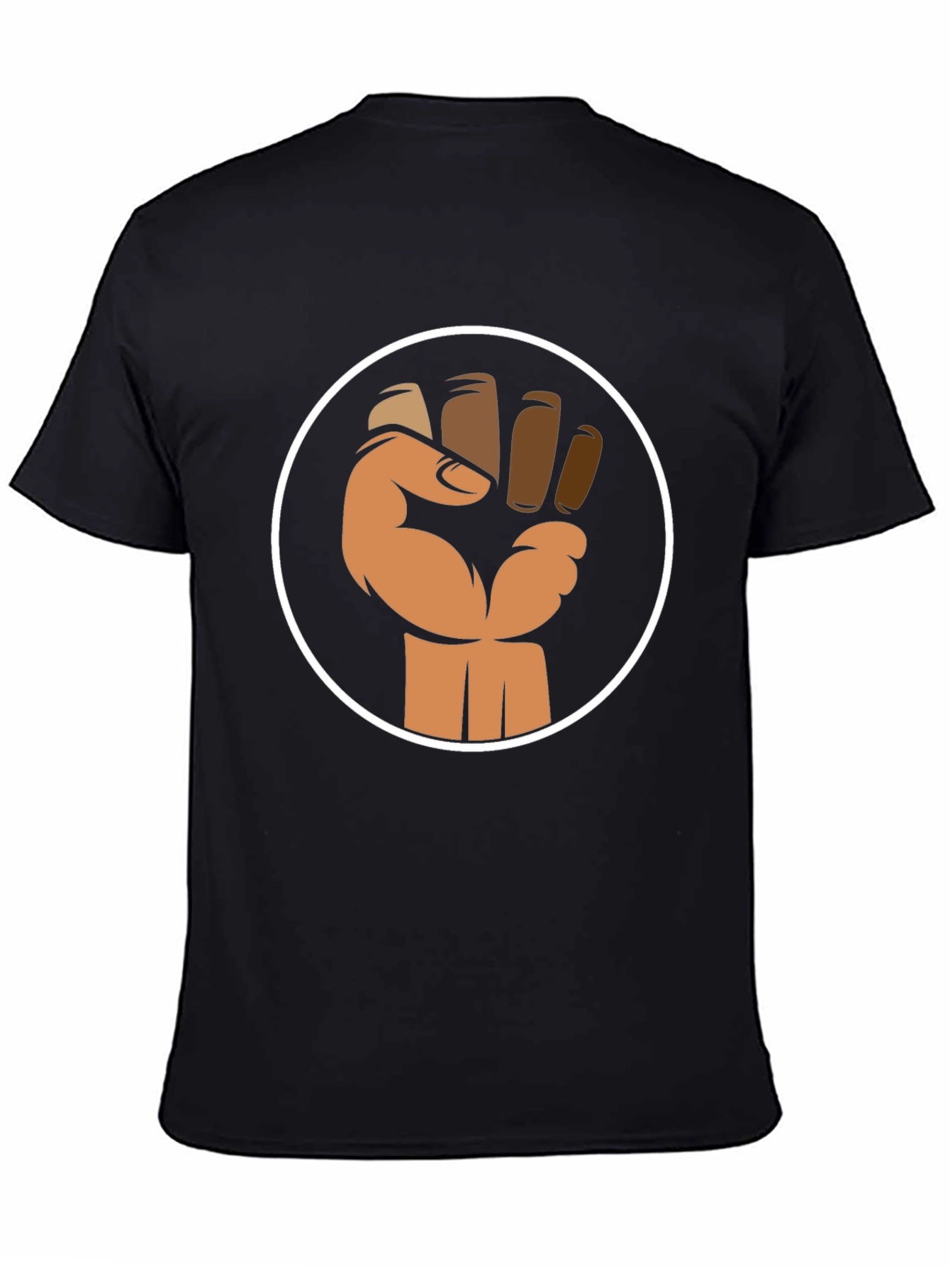 Black Empowered Fist Graphic Tee - Black view 4