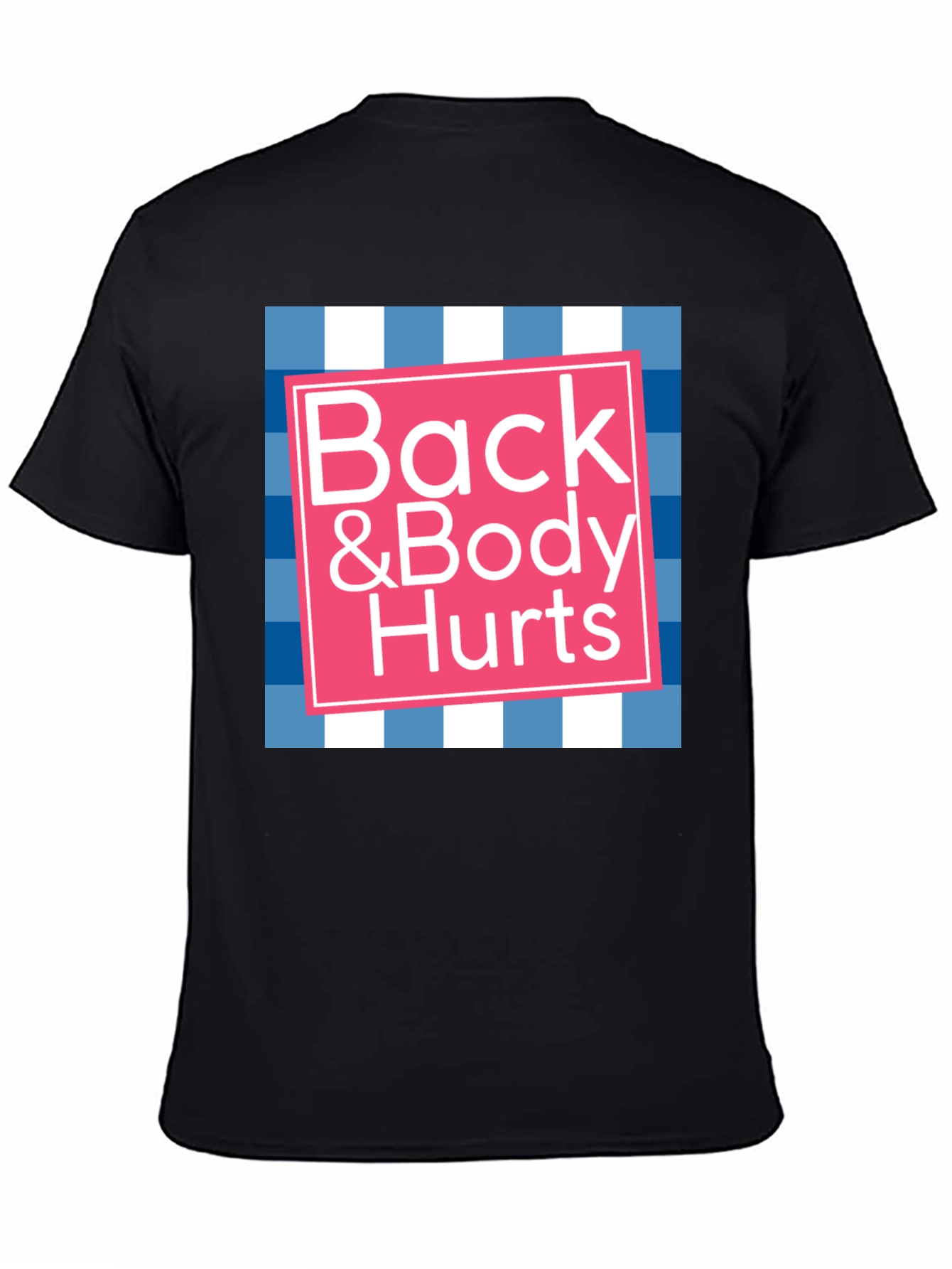 Black Back & Body Hurts Graphic T-Shirt - Novelty Tee view 4