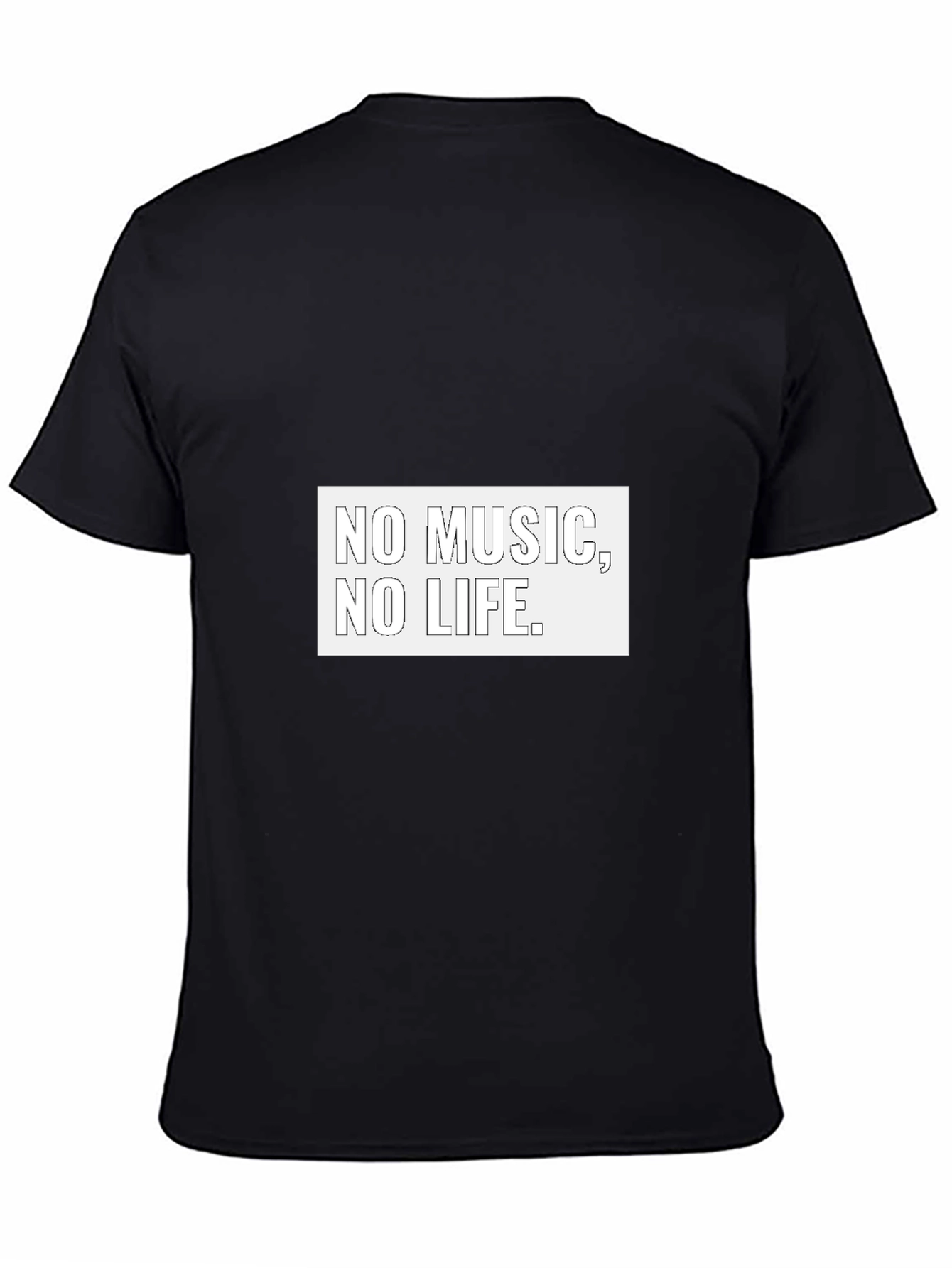 Black No Music No Life Black Graphic Tee view 4