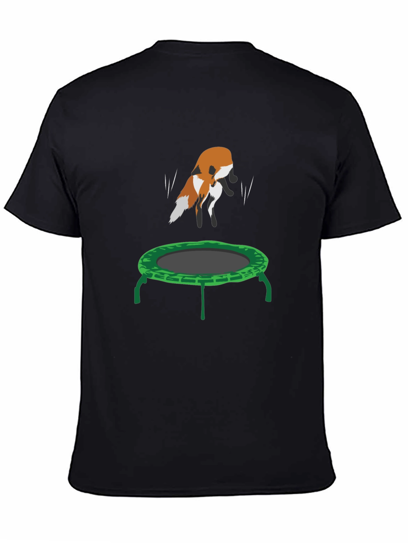 Black Fox Trampoline Graphic Tee - Fun Animal Design! view 4