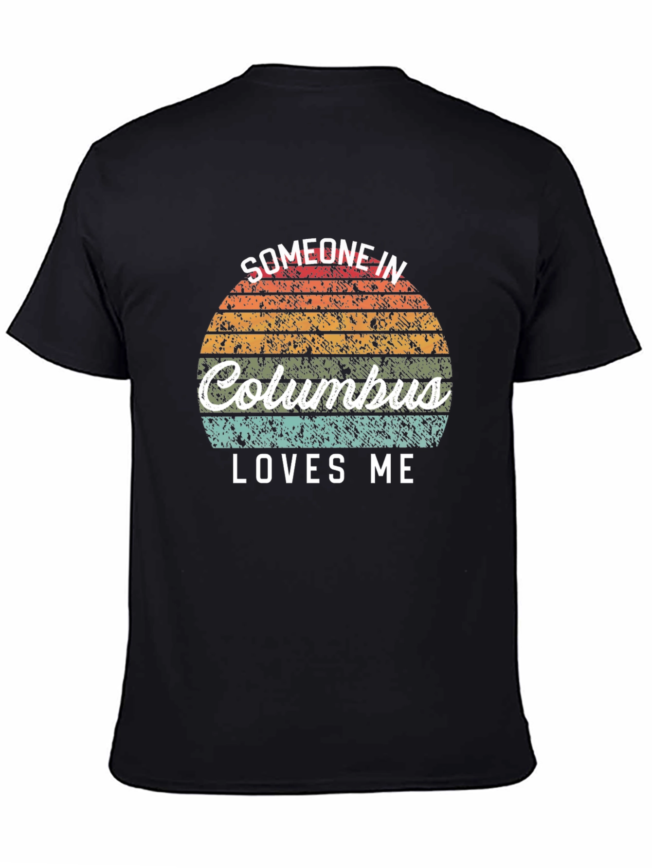 Black Columbus Loves Me Graphic T-Shirt view 4